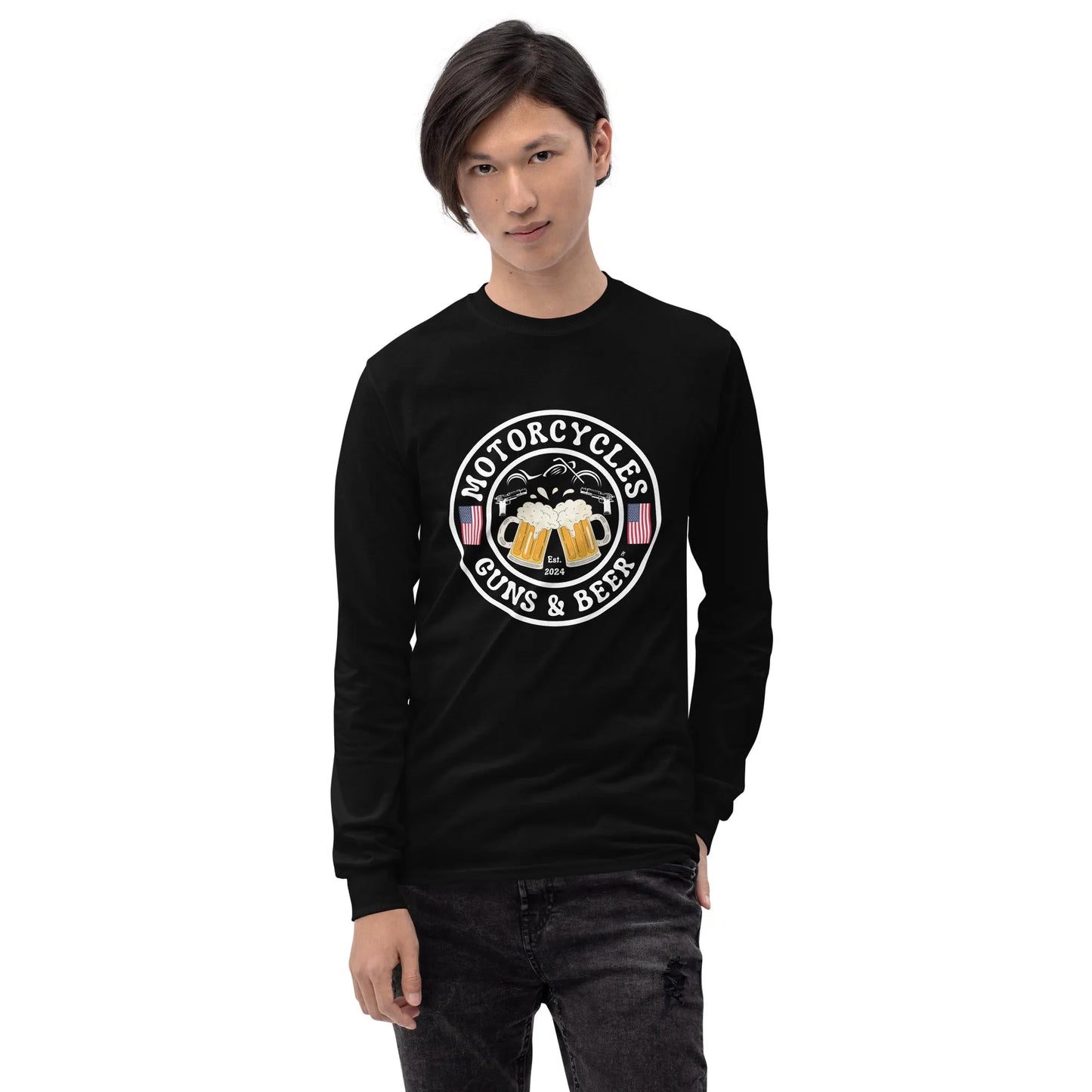 Motorcycles Guns & Beer Long Sleeve - Unisex - ShopMGW Clothing