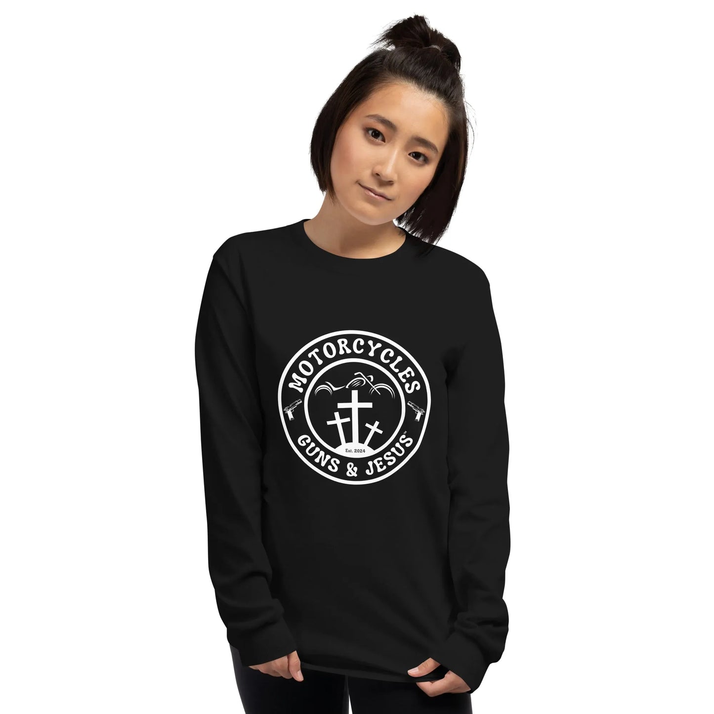Motorcycles Guns & Jesus Long Sleeve - Unisex - ShopMGW Clothing