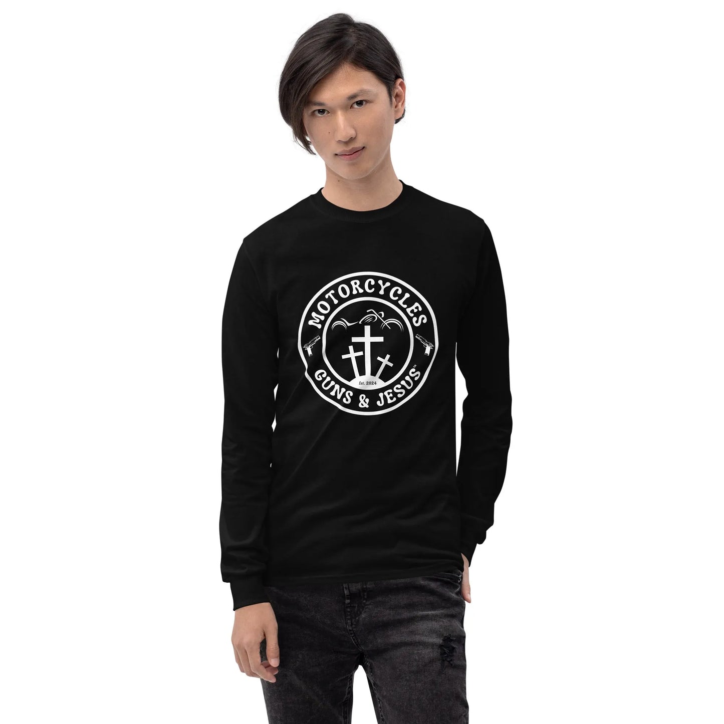 Motorcycles Guns & Jesus Long Sleeve - Unisex - ShopMGW Clothing
