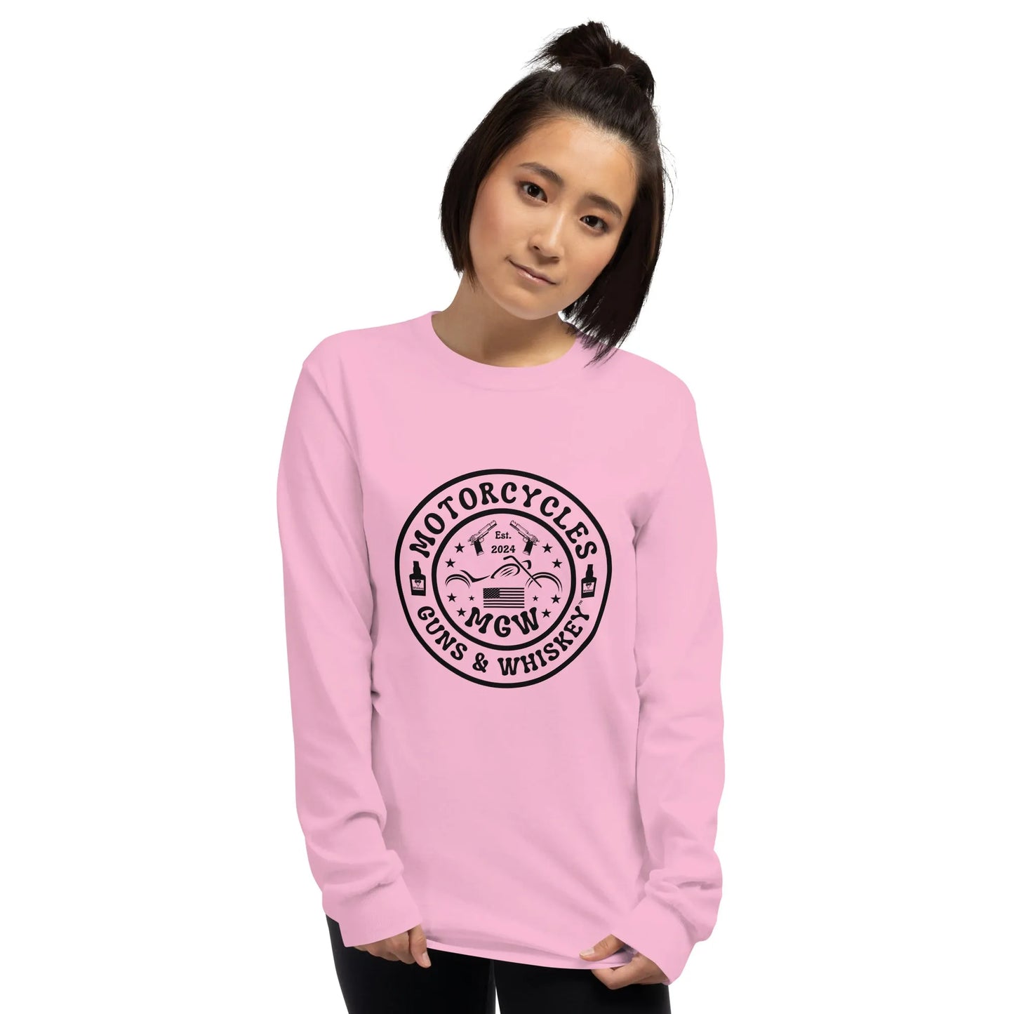 Motorcycles Guns & Whiskey Long Sleeve - Unisex - ShopMGW Clothing
