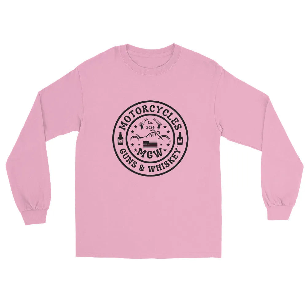 Motorcycles Guns & Whiskey Long Sleeve - Unisex - ShopMGW Clothing