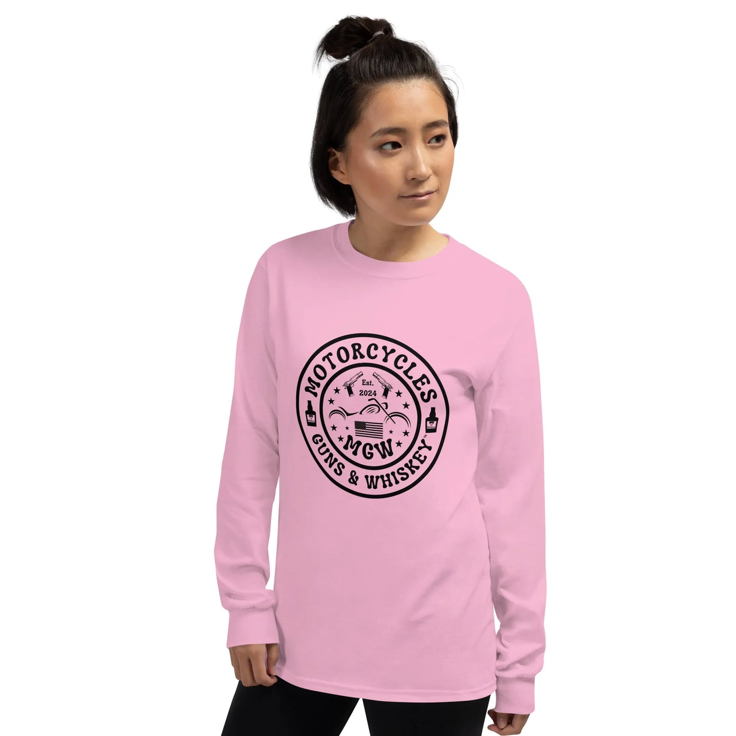 Motorcycles Guns & Whiskey Long Sleeve - Unisex - ShopMGW Clothing