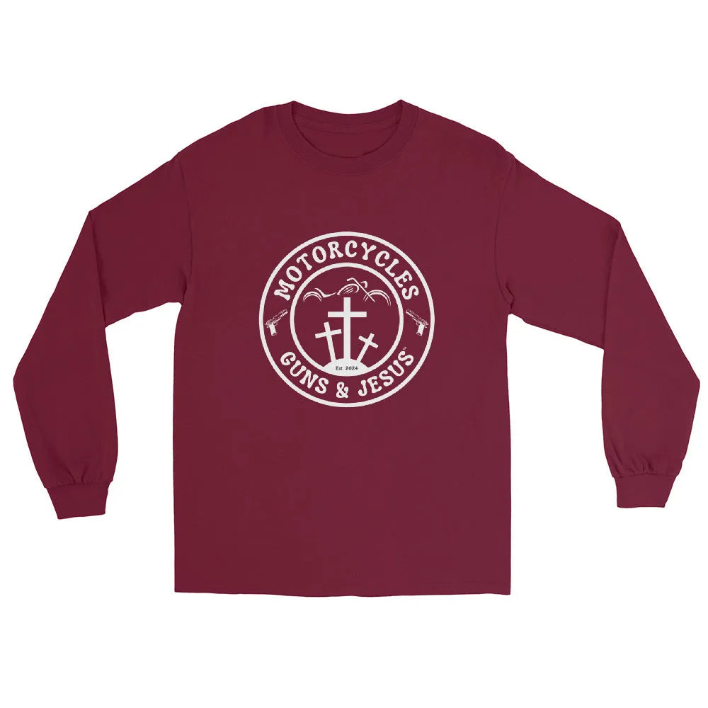 Motorcycles Guns & Jesus Long Sleeve - Unisex - ShopMGW Clothing
