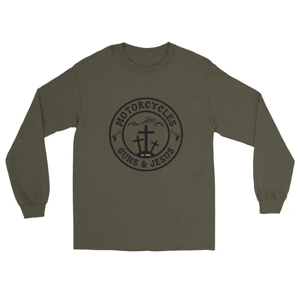 Motorcycles Guns & Jesus Long Sleeve - Unisex - ShopMGW Clothing