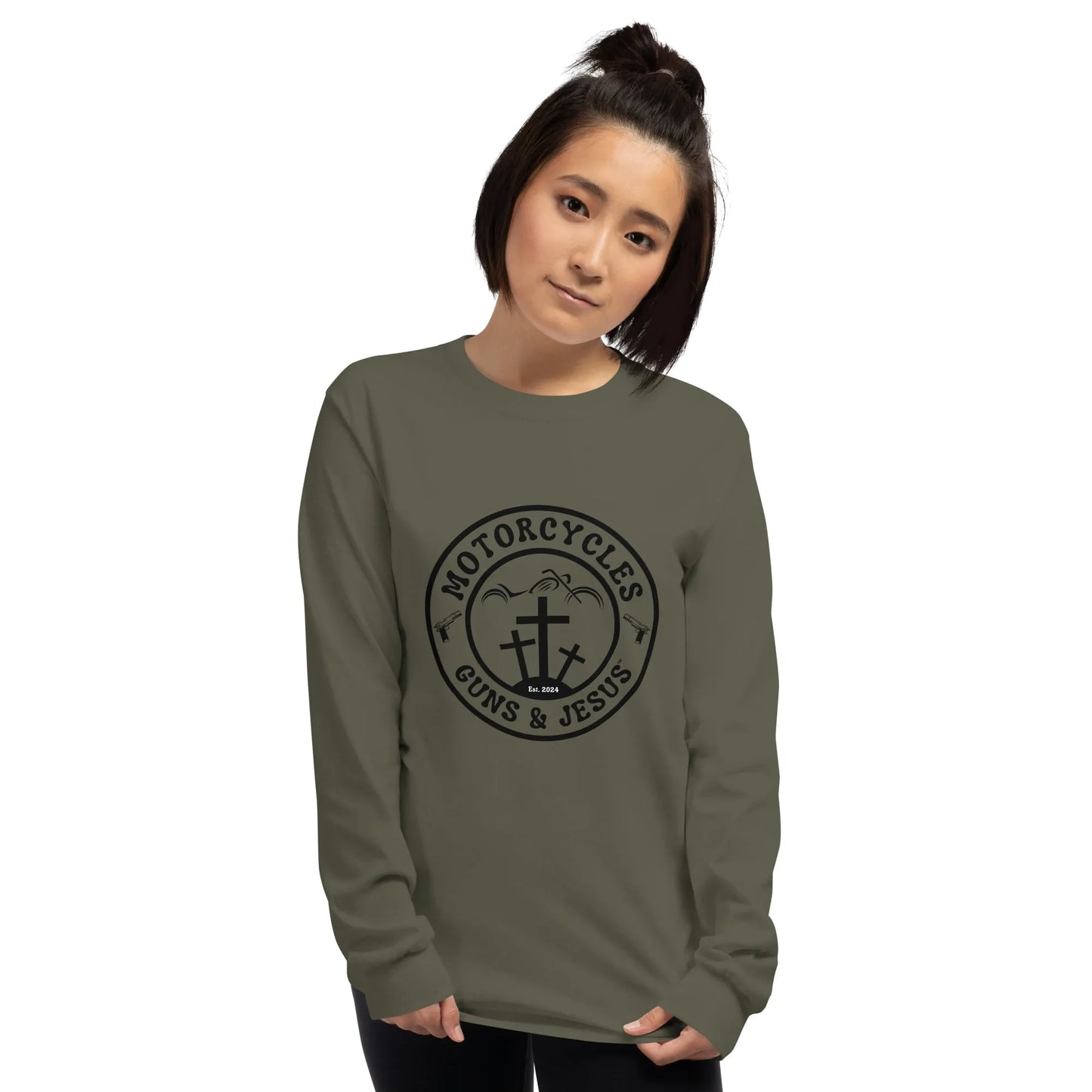 Motorcycles Guns & Jesus Long Sleeve - Unisex - ShopMGW Clothing