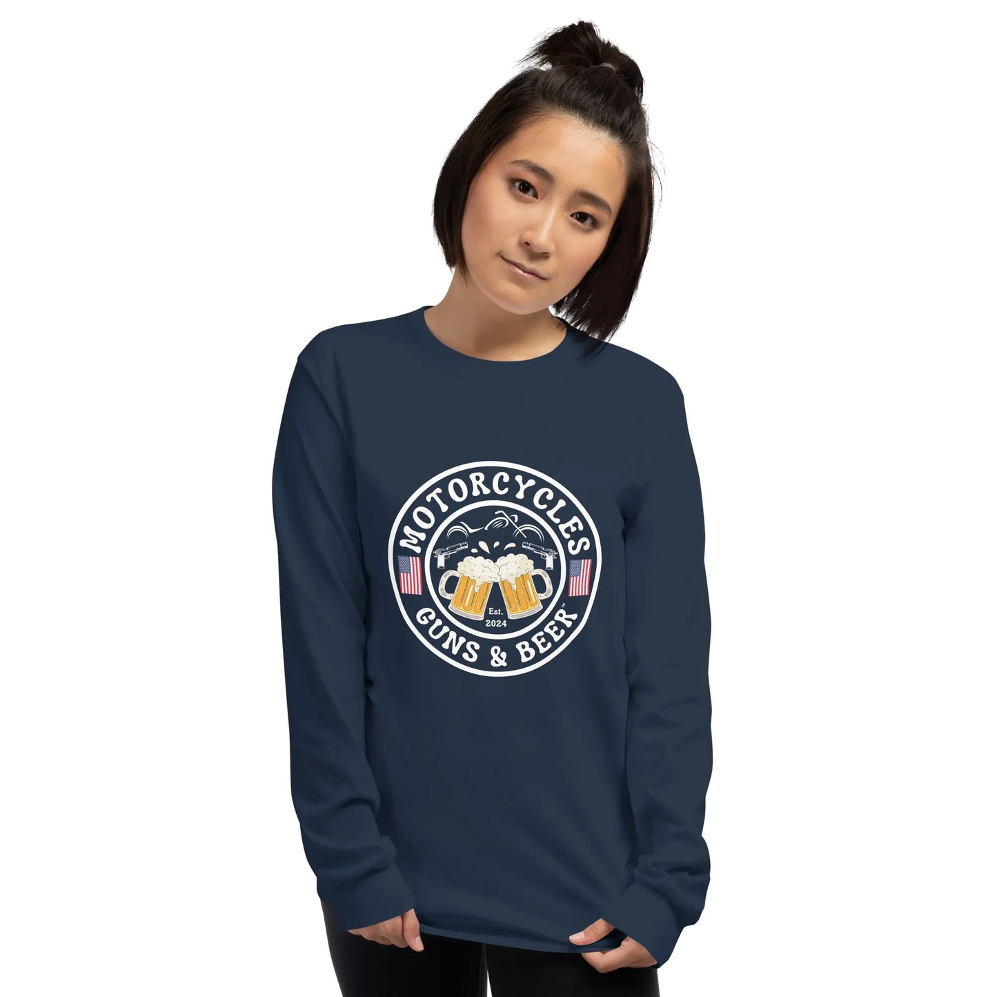 Motorcycles Guns & Beer Long Sleeve - Unisex - ShopMGW Clothing