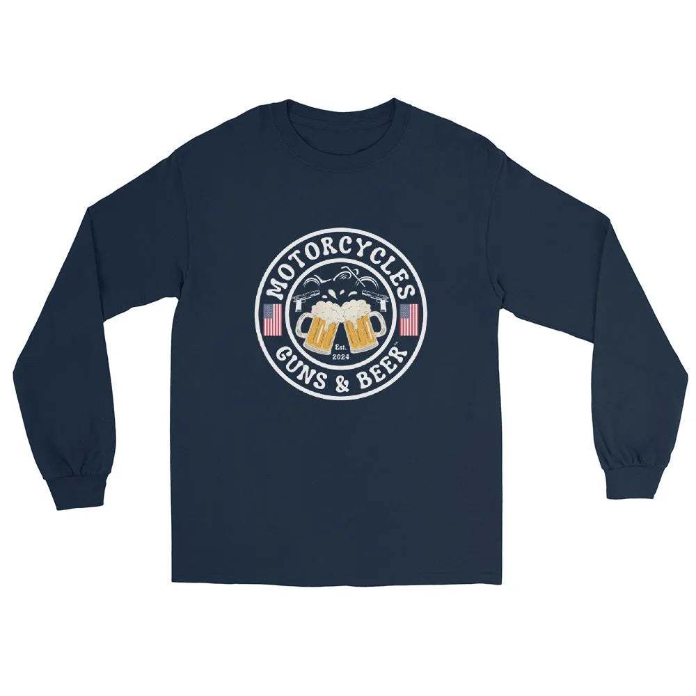 Motorcycles Guns & Beer Long Sleeve - Unisex - ShopMGW Clothing