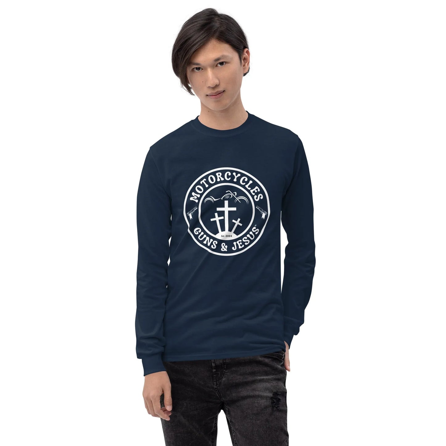 Motorcycles Guns & Jesus Long Sleeve - Unisex - ShopMGW Clothing