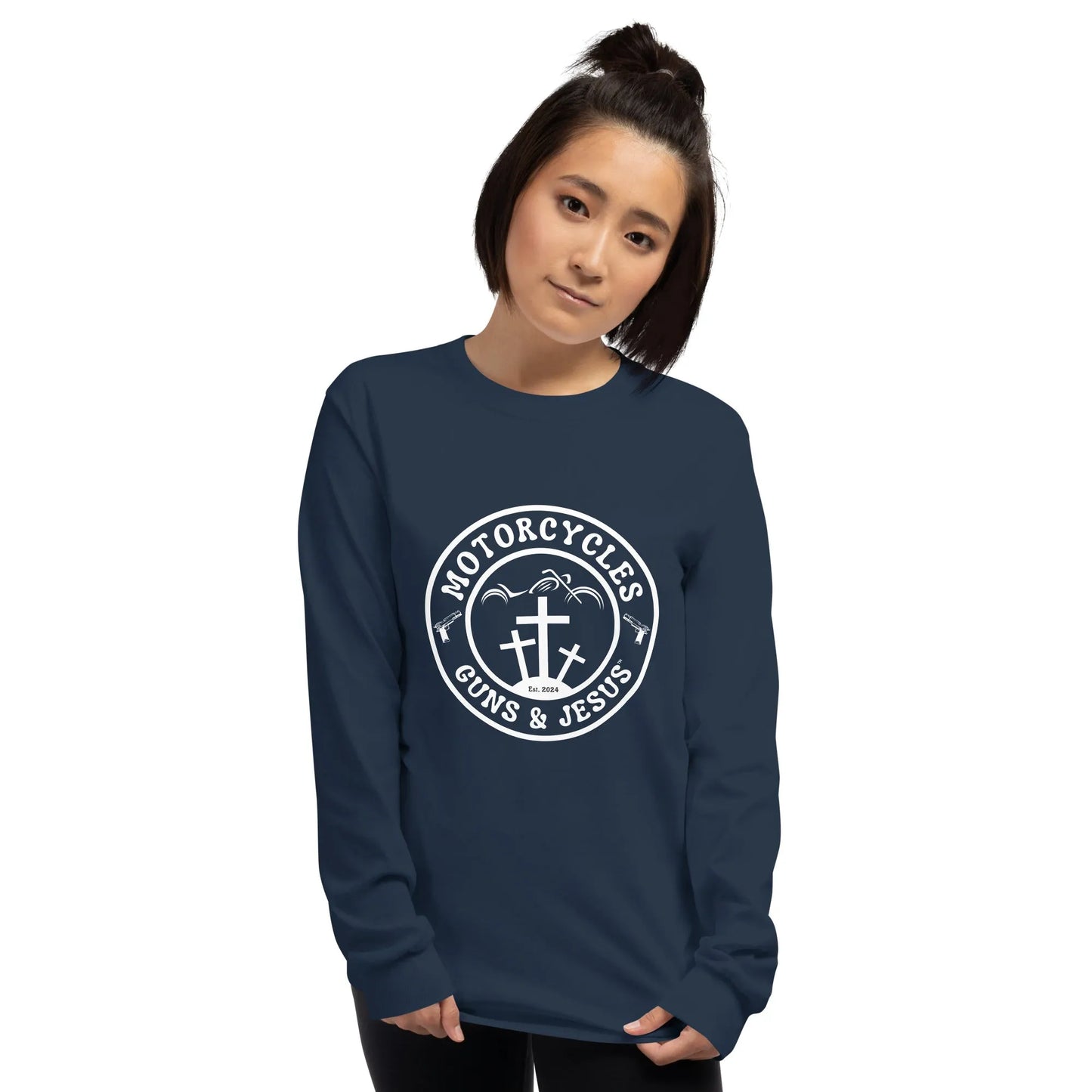 Motorcycles Guns & Jesus Long Sleeve - Unisex - ShopMGW Clothing