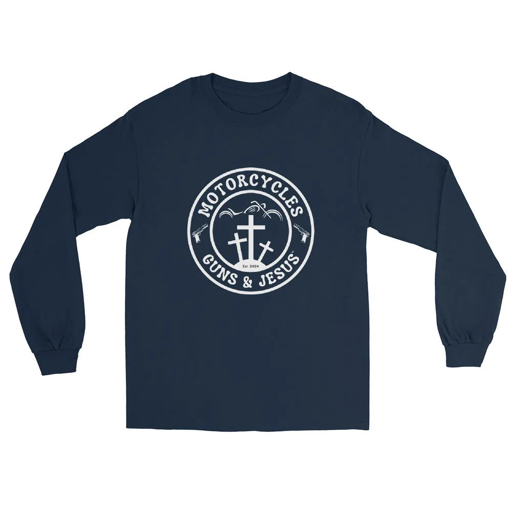 Motorcycles Guns & Jesus Long Sleeve - Unisex - ShopMGW Clothing