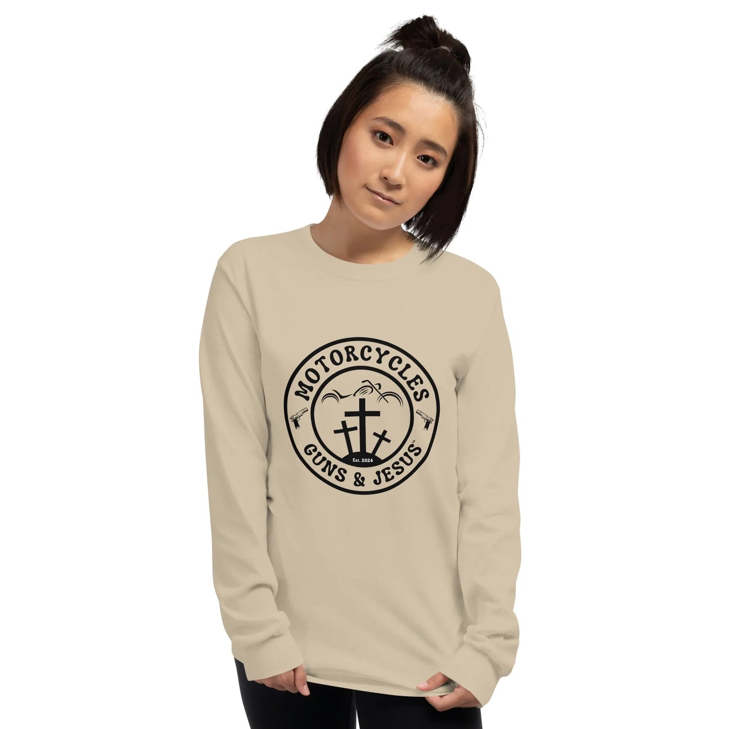 Motorcycles Guns & Jesus Long Sleeve - Unisex - ShopMGW Clothing
