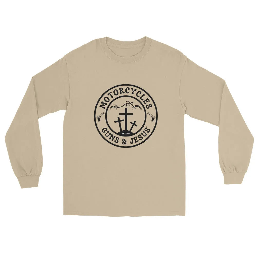 Motorcycles Guns & Jesus Long Sleeve - Unisex - ShopMGW Clothing