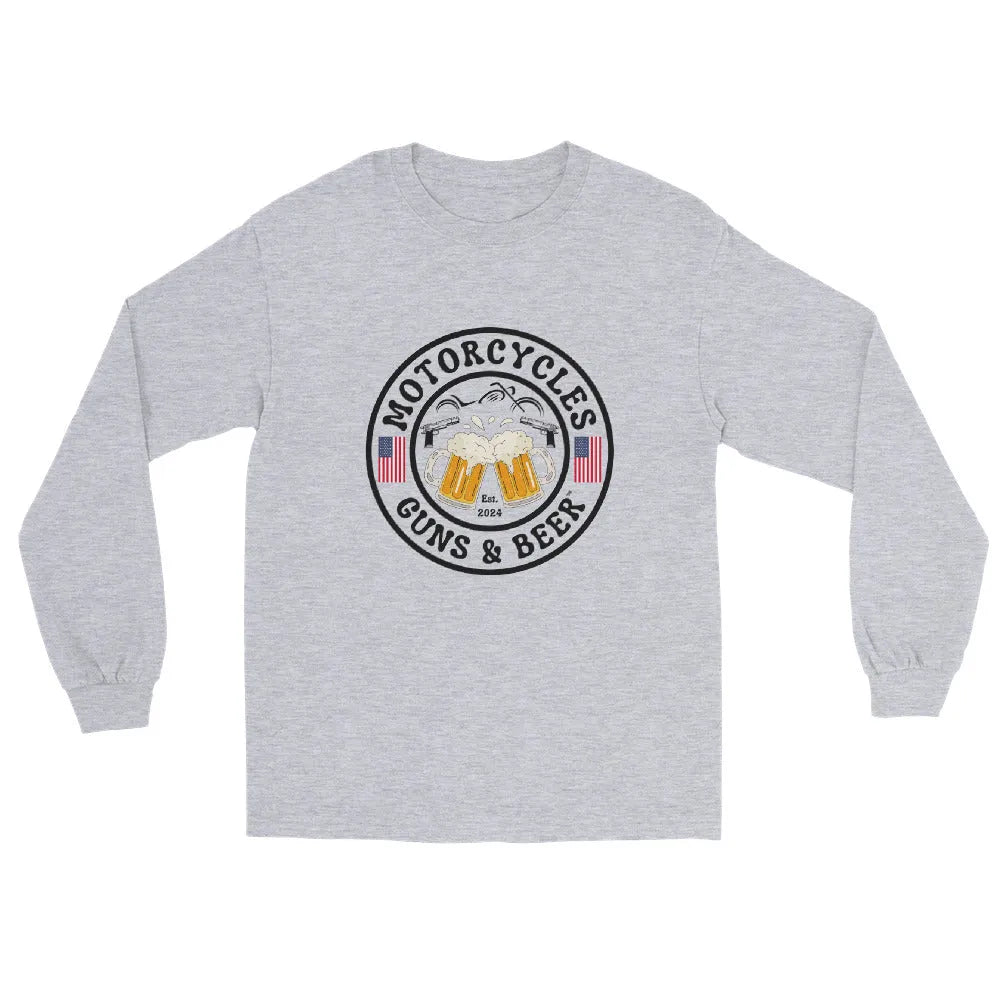 Motorcycles Guns & Beer Long Sleeve - Unisex - ShopMGW Clothing