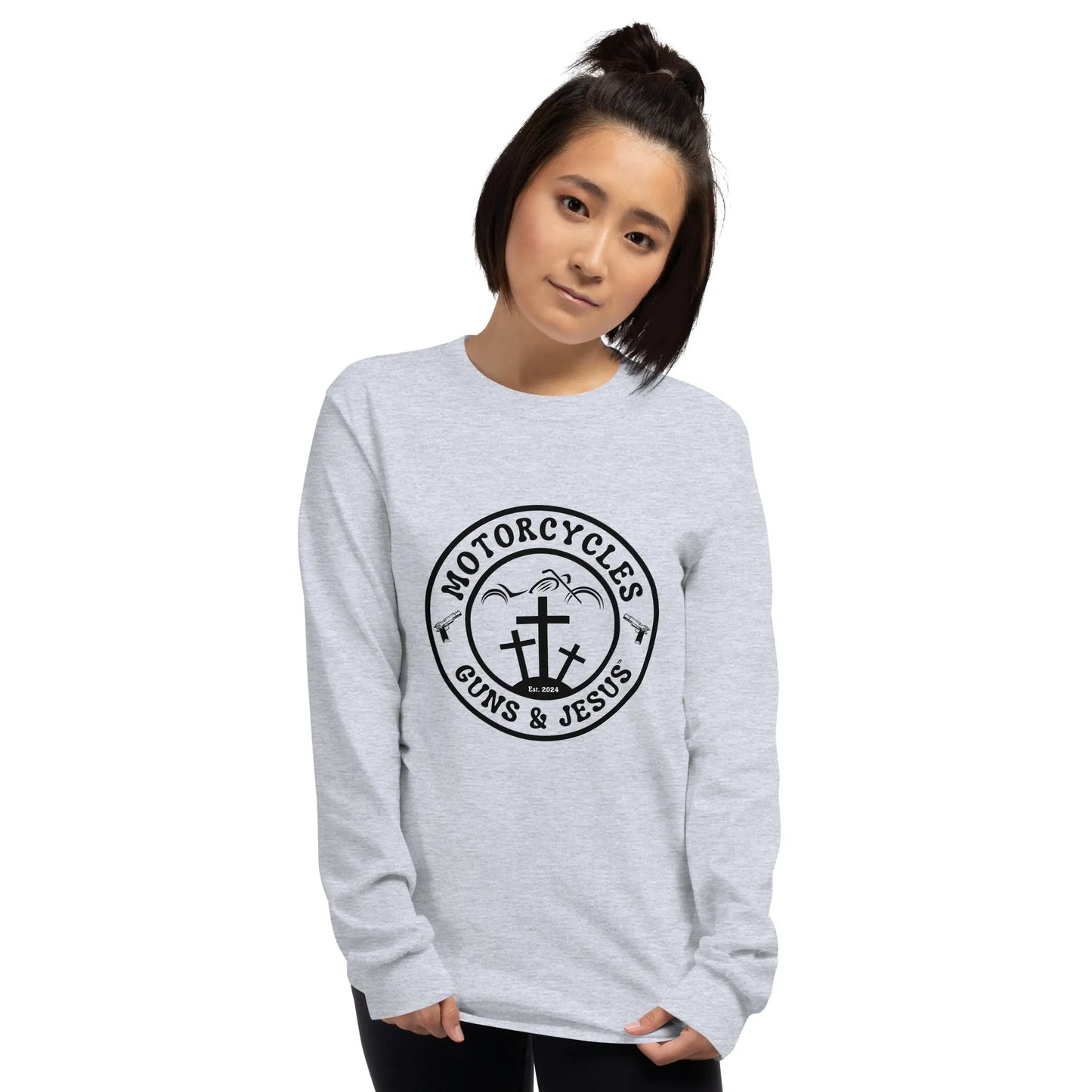 Motorcycles Guns & Jesus Long Sleeve - Unisex - ShopMGW Clothing
