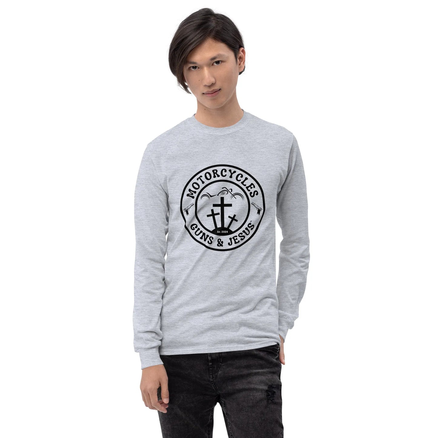 Motorcycles Guns & Jesus Long Sleeve - Unisex - ShopMGW Clothing