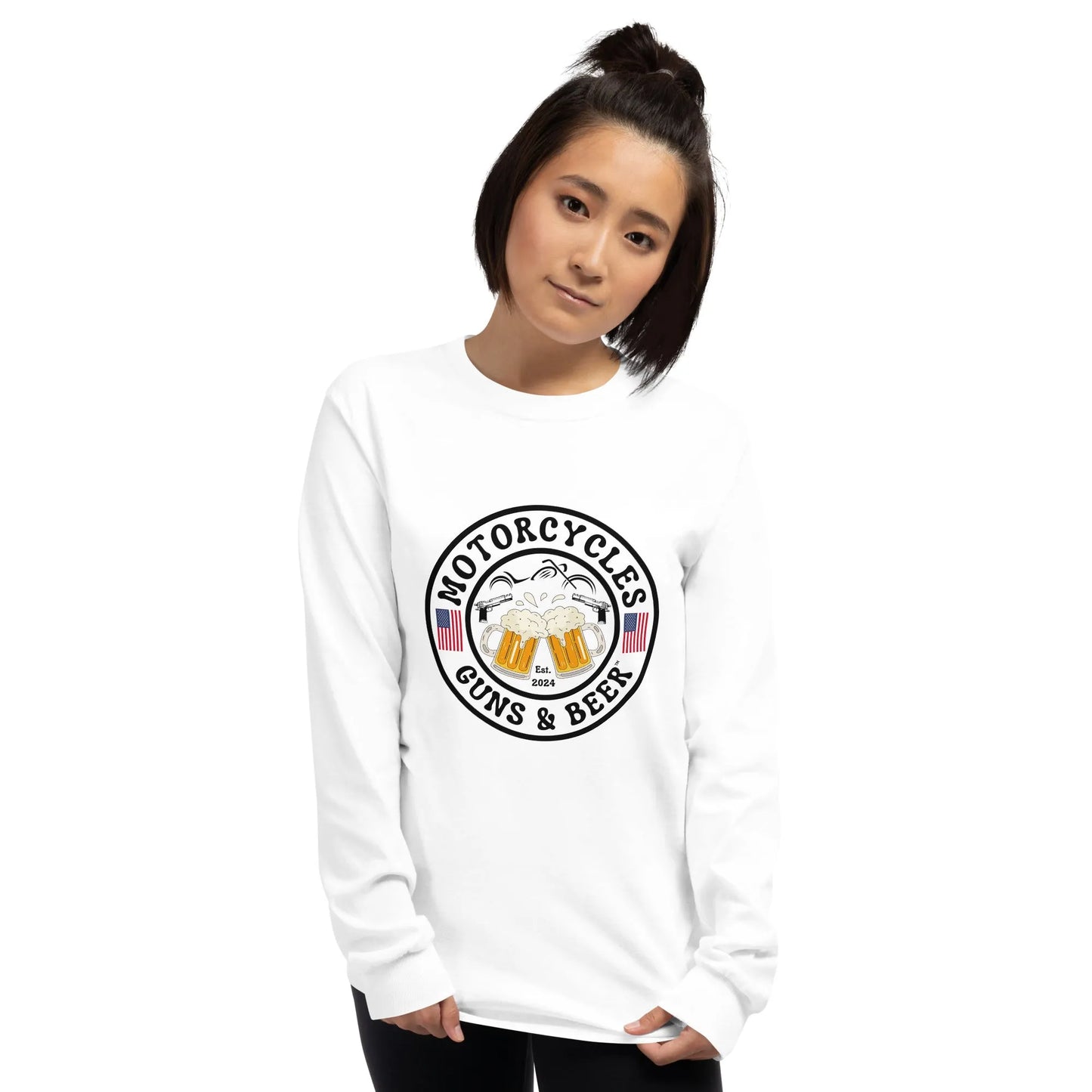 Motorcycles Guns & Beer Long Sleeve - Unisex - ShopMGW Clothing