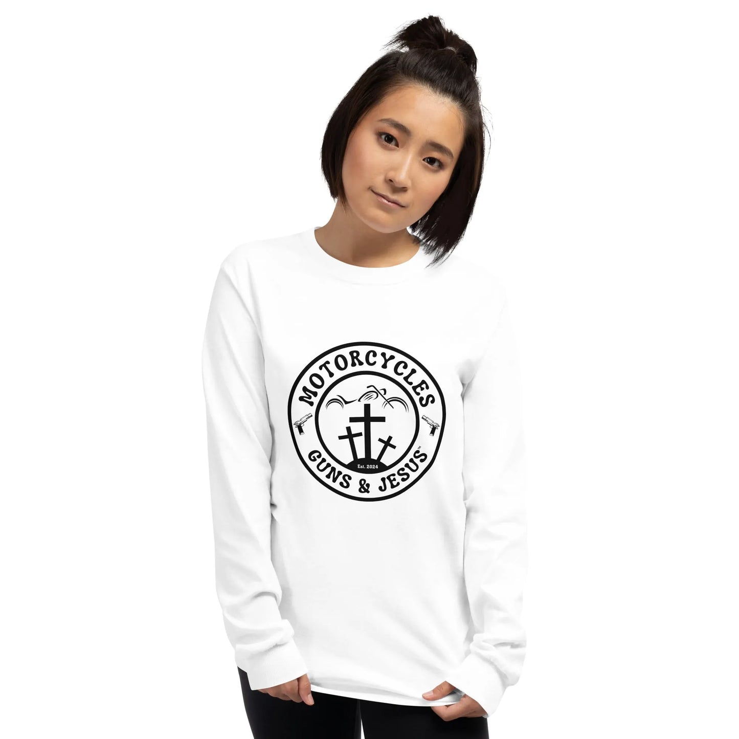Motorcycles Guns & Jesus Long Sleeve - Unisex - ShopMGW Clothing