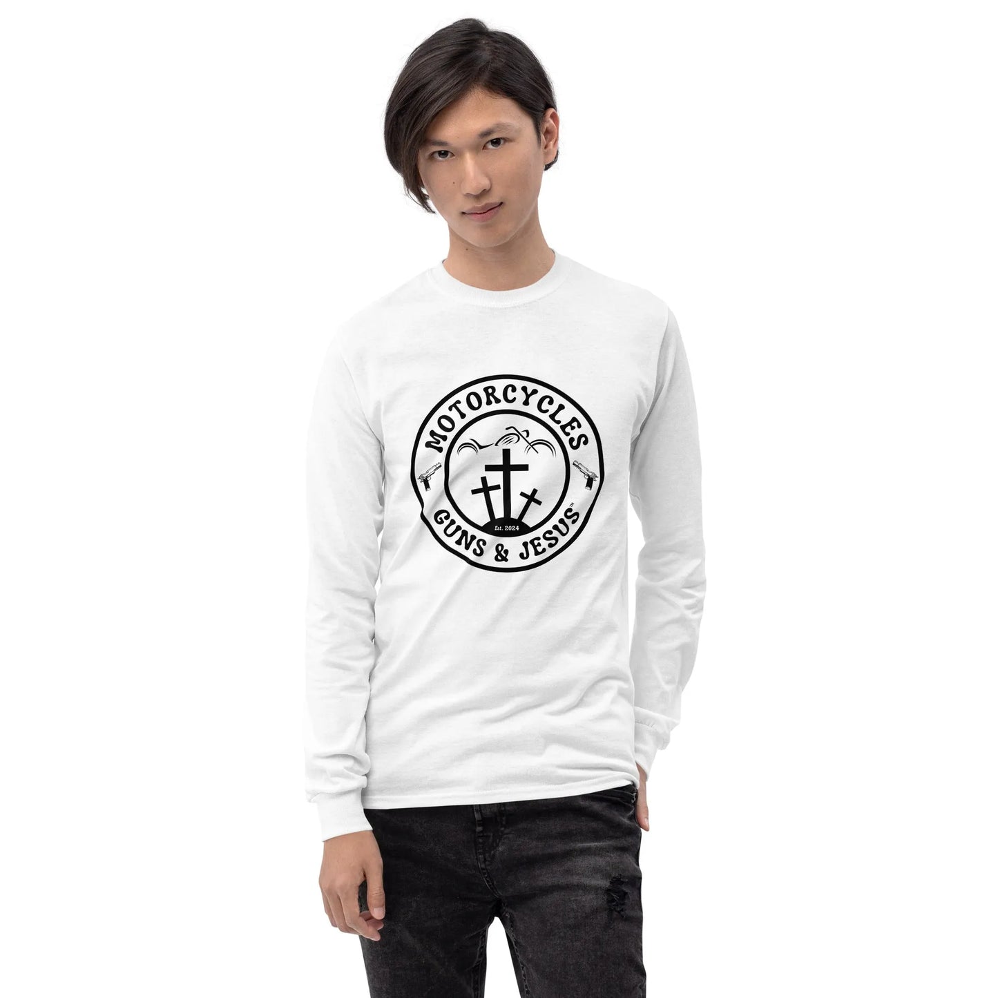 Motorcycles Guns & Jesus Long Sleeve - Unisex - ShopMGW Clothing