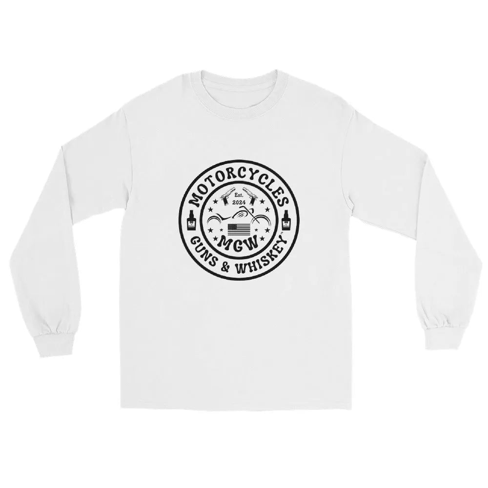 Motorcycles Guns & Whiskey Long Sleeve - Unisex - ShopMGW Clothing
