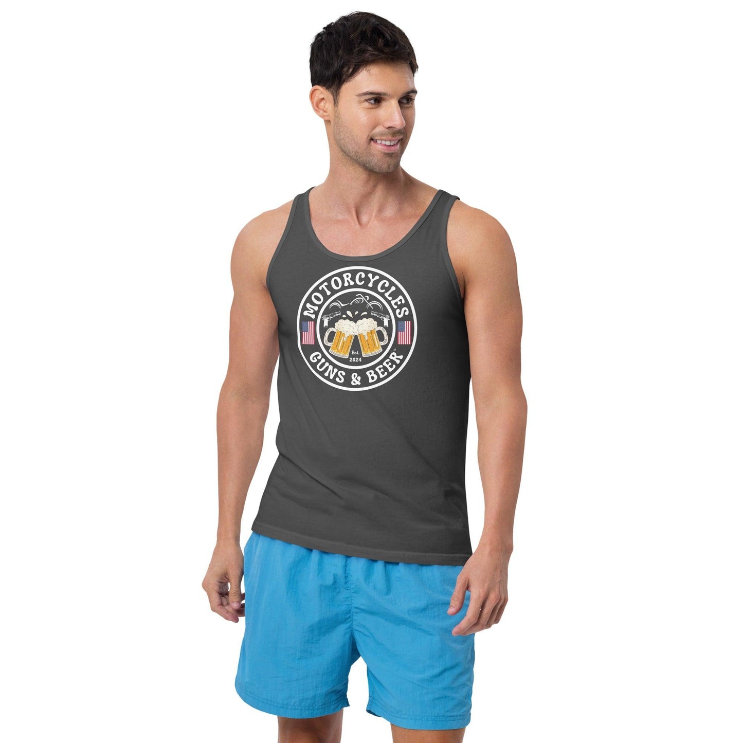 Motorcycles Guns & Beer Tank Top - ShopMGW Clothing