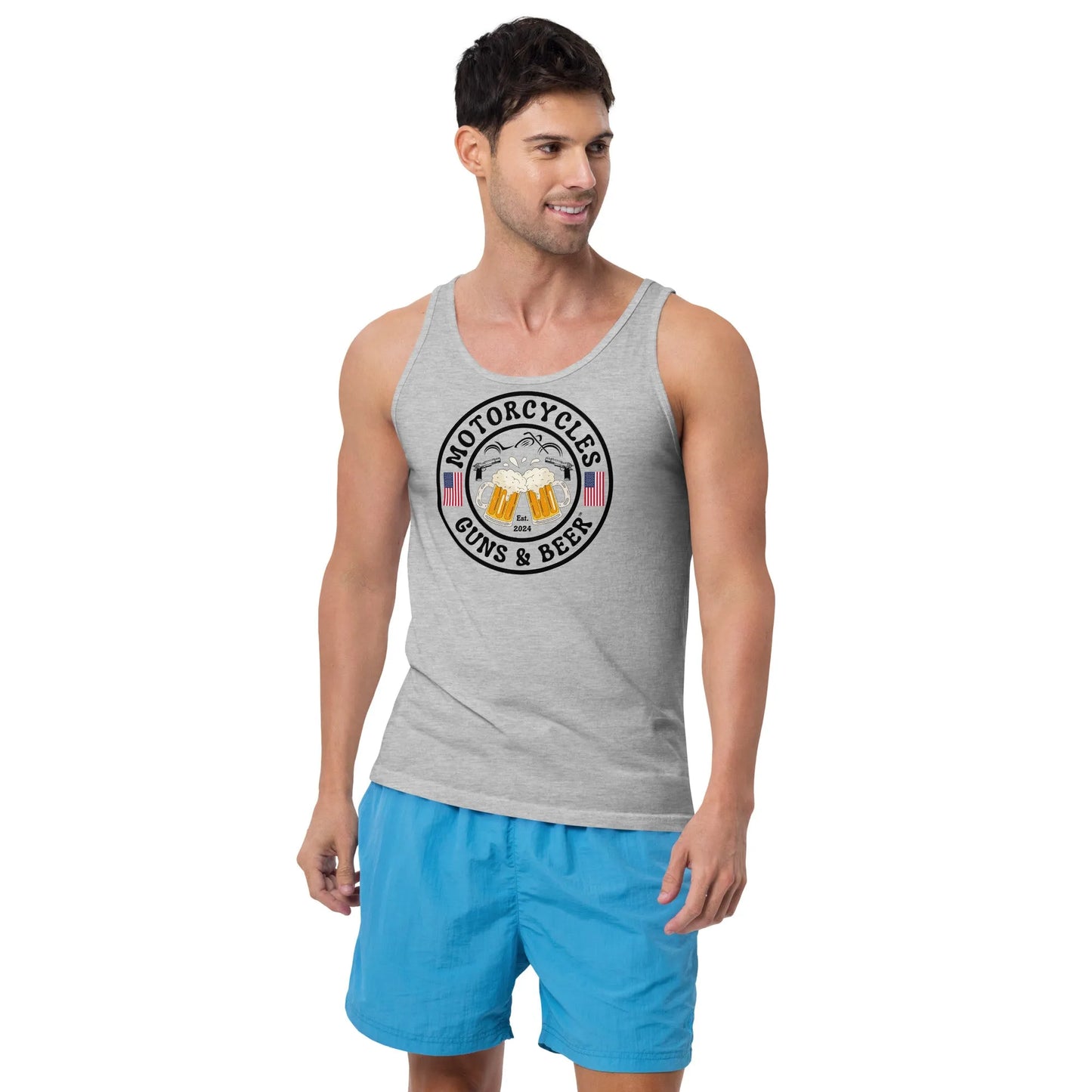 Motorcycles Guns & Beer Tank Top - ShopMGW Clothing