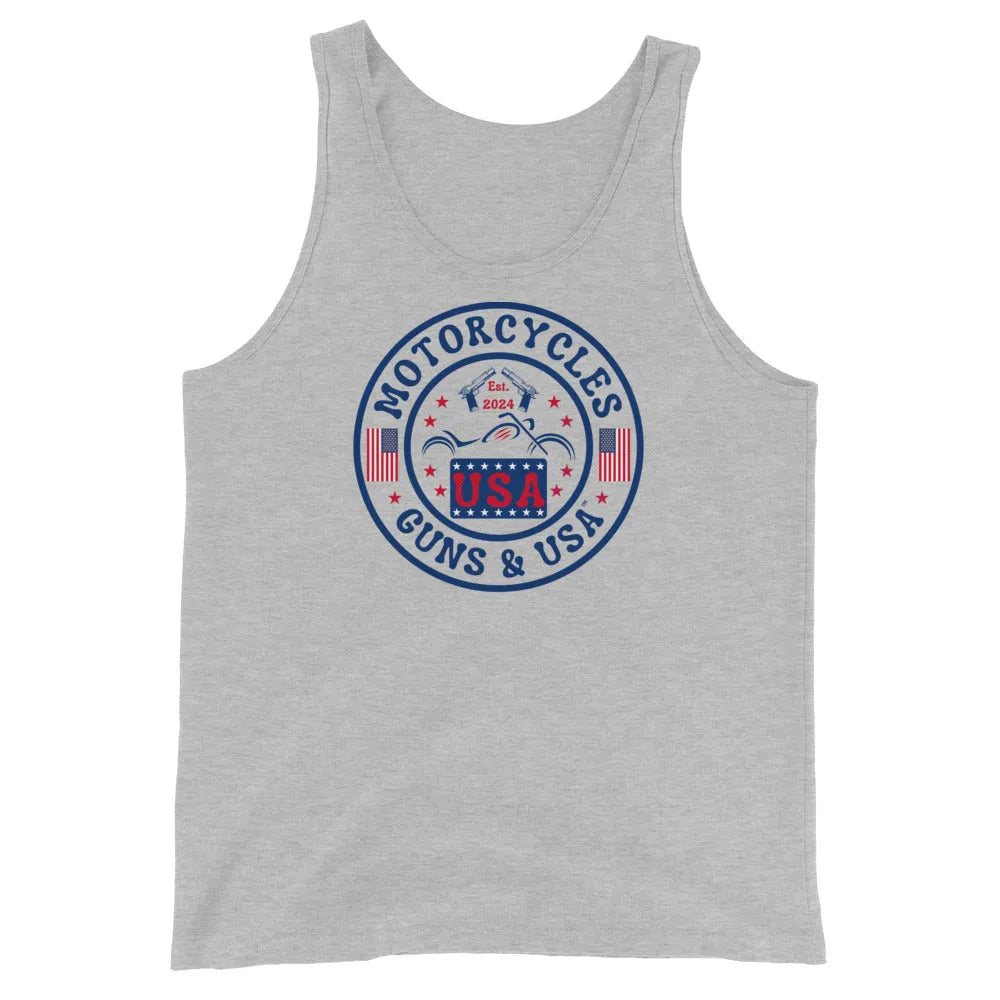 Motorcycles Guns & USA Tank Top - ShopMGW Clothing