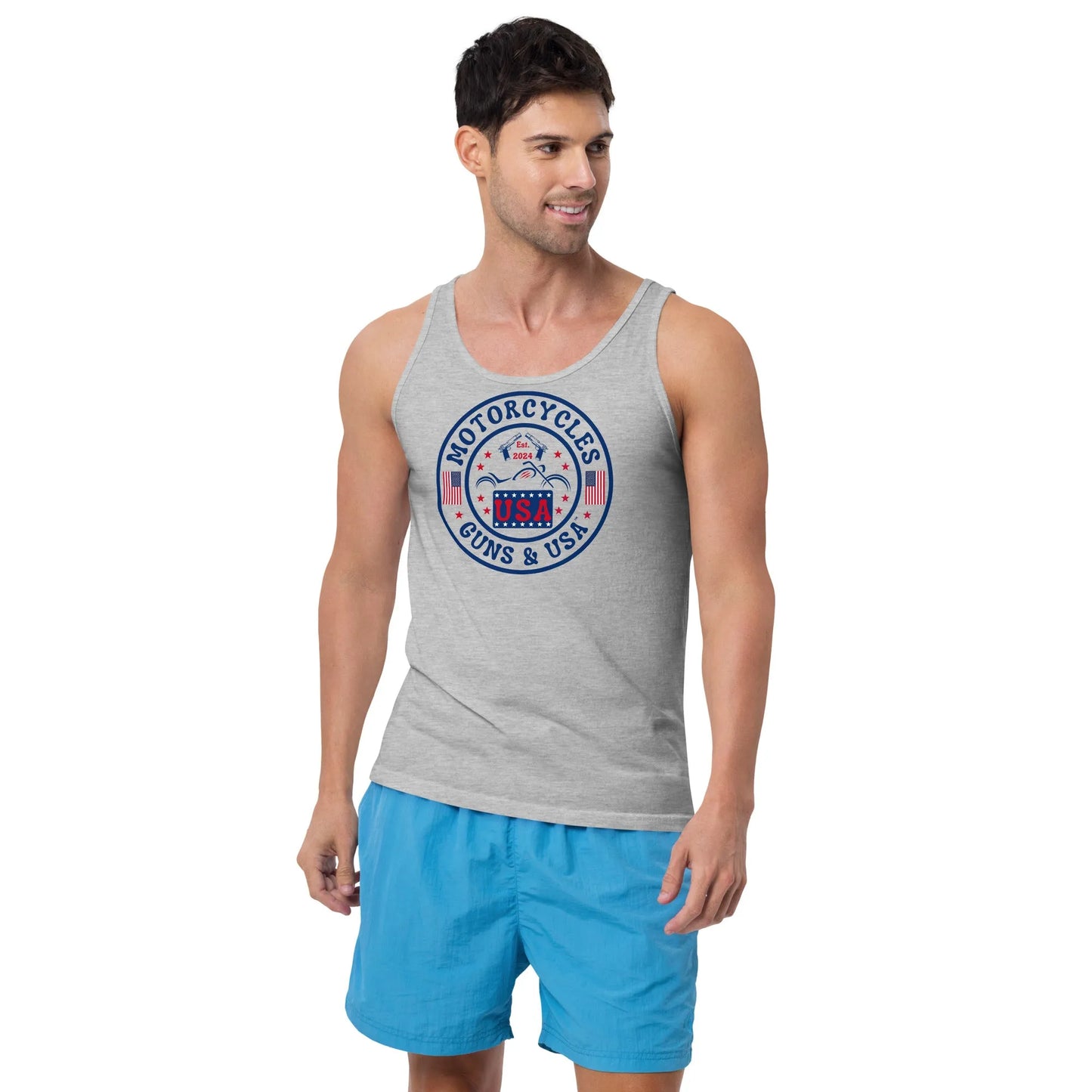Motorcycles Guns & USA Tank Top - ShopMGW Clothing