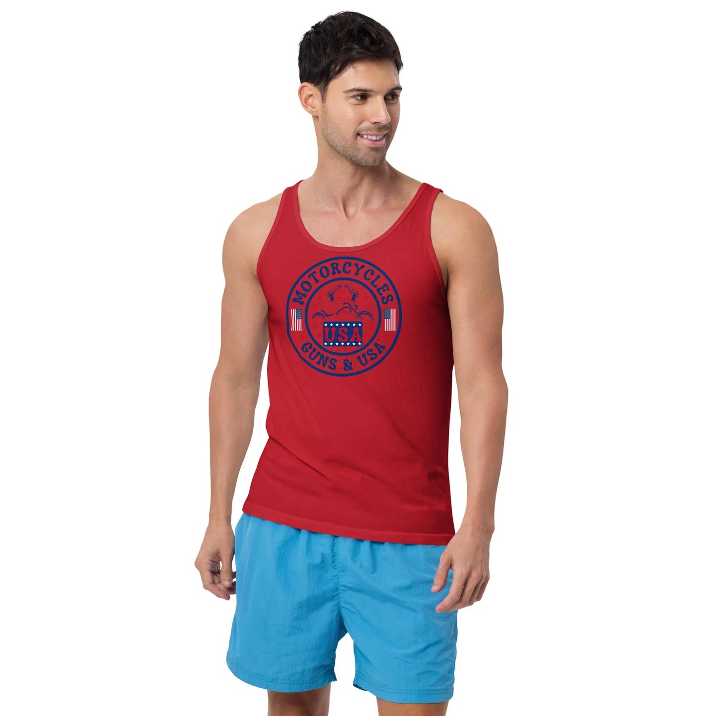 Motorcycles Guns & USA Tank Top - ShopMGW Clothing