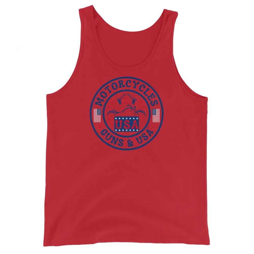 Motorcycles Guns & USA Tank Top - ShopMGW Clothing