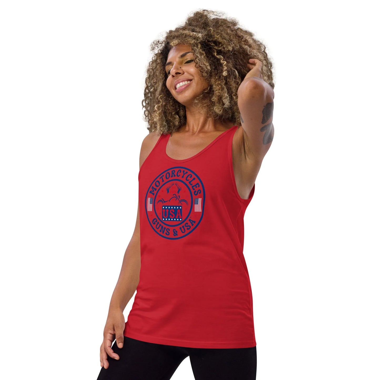 Motorcycles Guns & USA Tank Top - ShopMGW Clothing