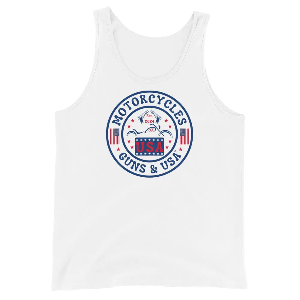 Motorcycles Guns & USA Tank Top - ShopMGW Clothing