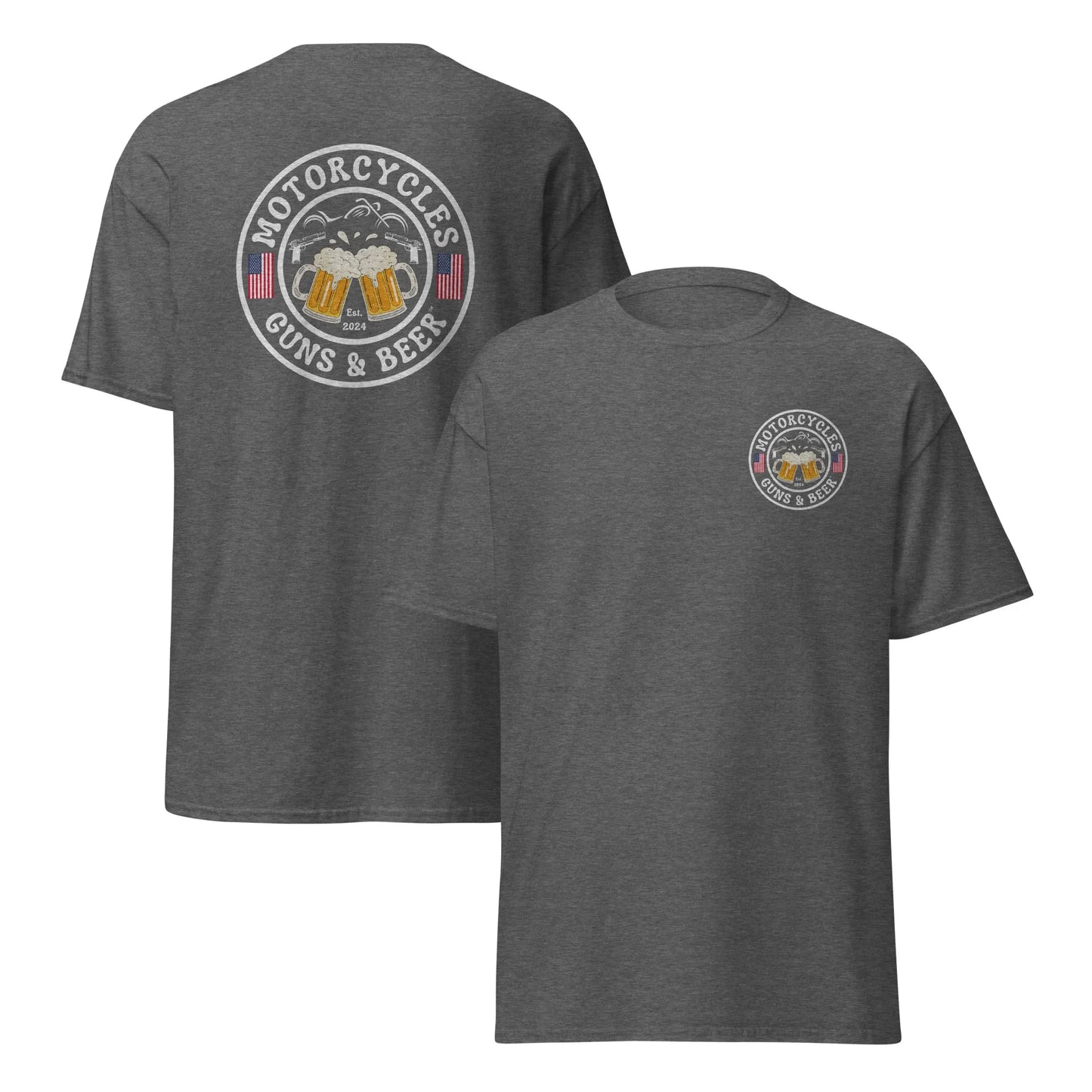 Motorcycles Guns & Beer T-shirt - Unisex - ShopMGW Clothing