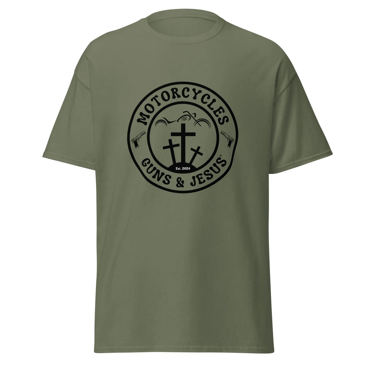 Motorcycles Guns & Jesus T-shirt - Unisex - ShopMGW Clothing