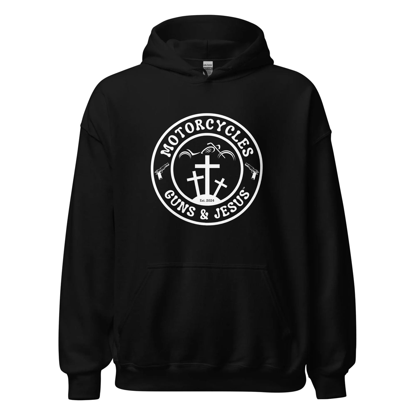 Motorcycles Guns & Jesus Hoodie - Unisex - ShopMGW Clothing