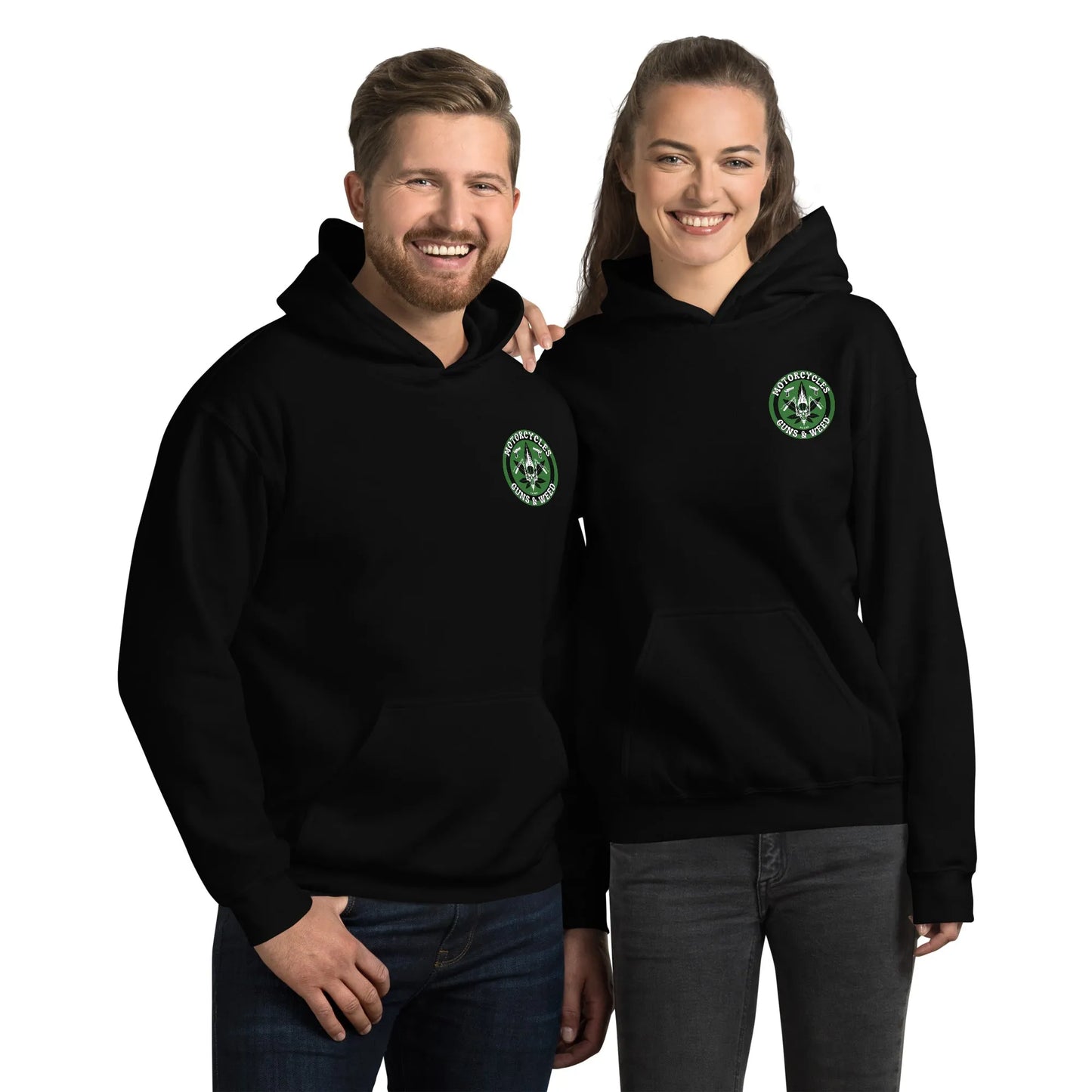 Motorcycles Guns & Weed Hoodie - Unisex - ShopMGW Clothing