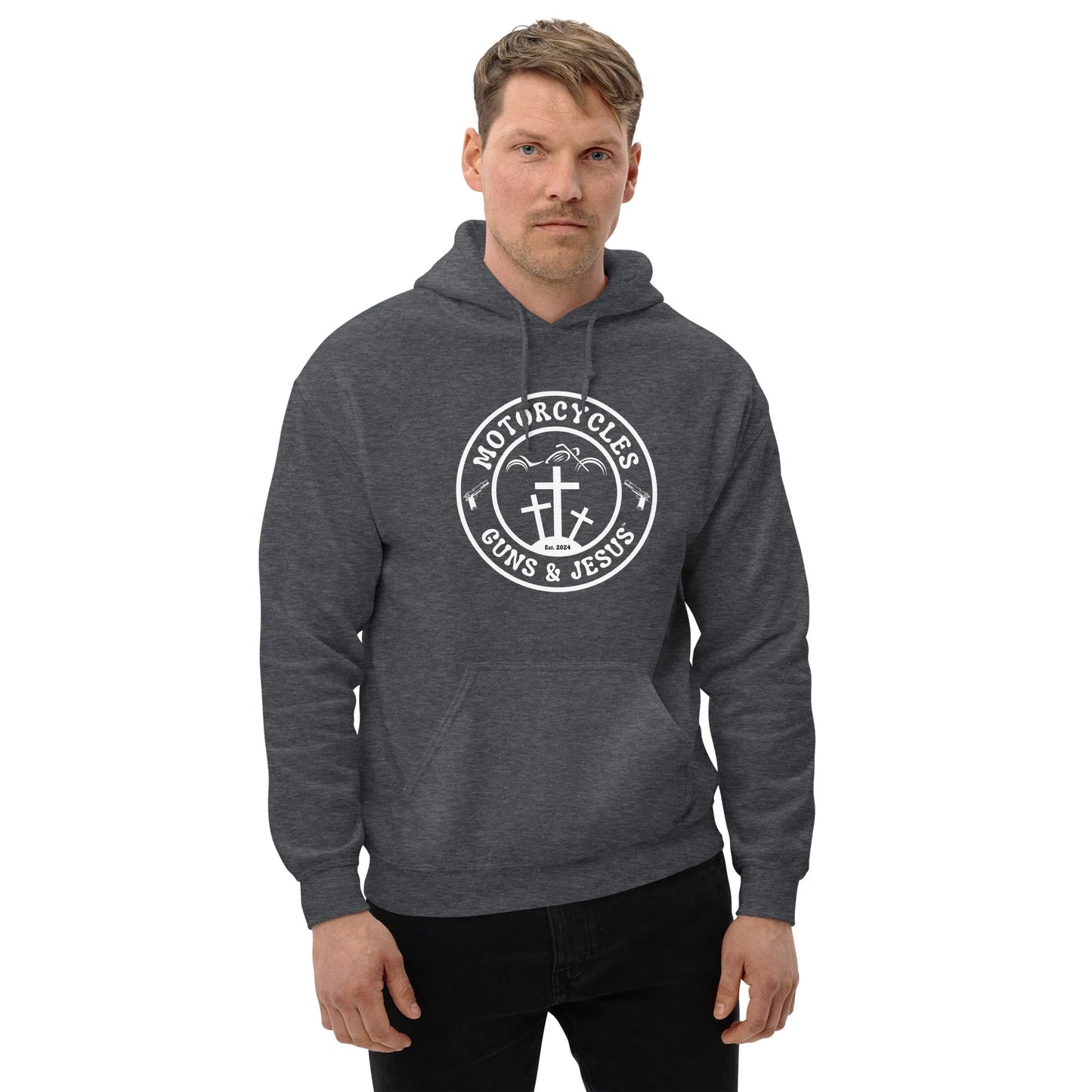 Motorcycles Guns & Jesus Hoodie - Unisex - ShopMGW Clothing