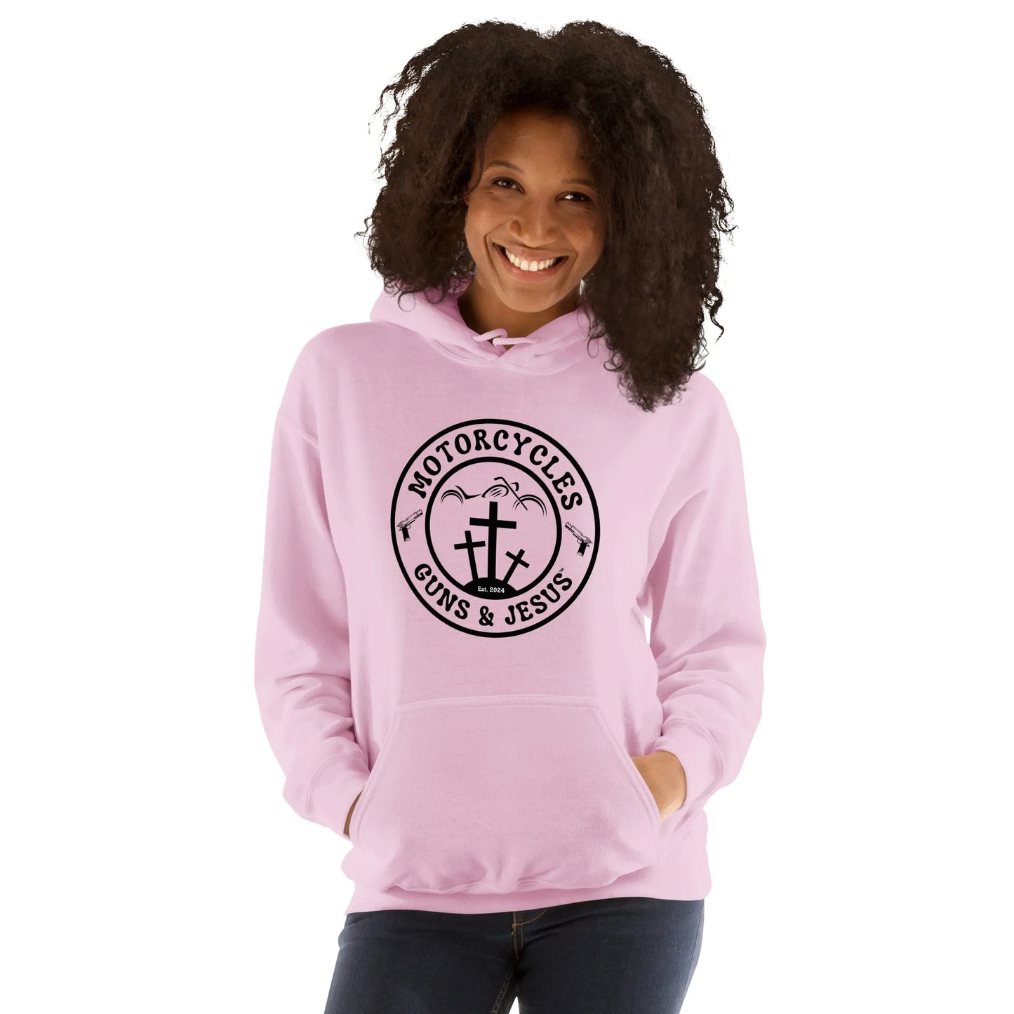 Motorcycles Guns & Jesus Hoodie - Unisex - ShopMGW Clothing