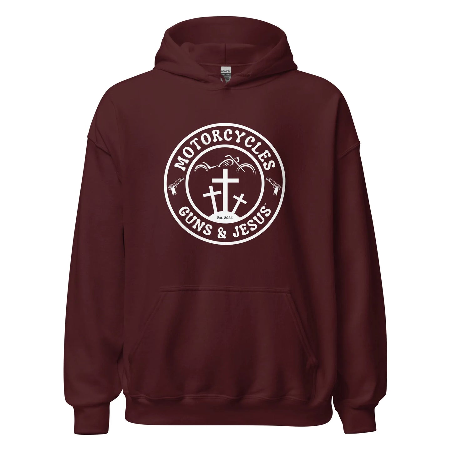 Motorcycles Guns & Jesus Hoodie - Unisex - ShopMGW Clothing