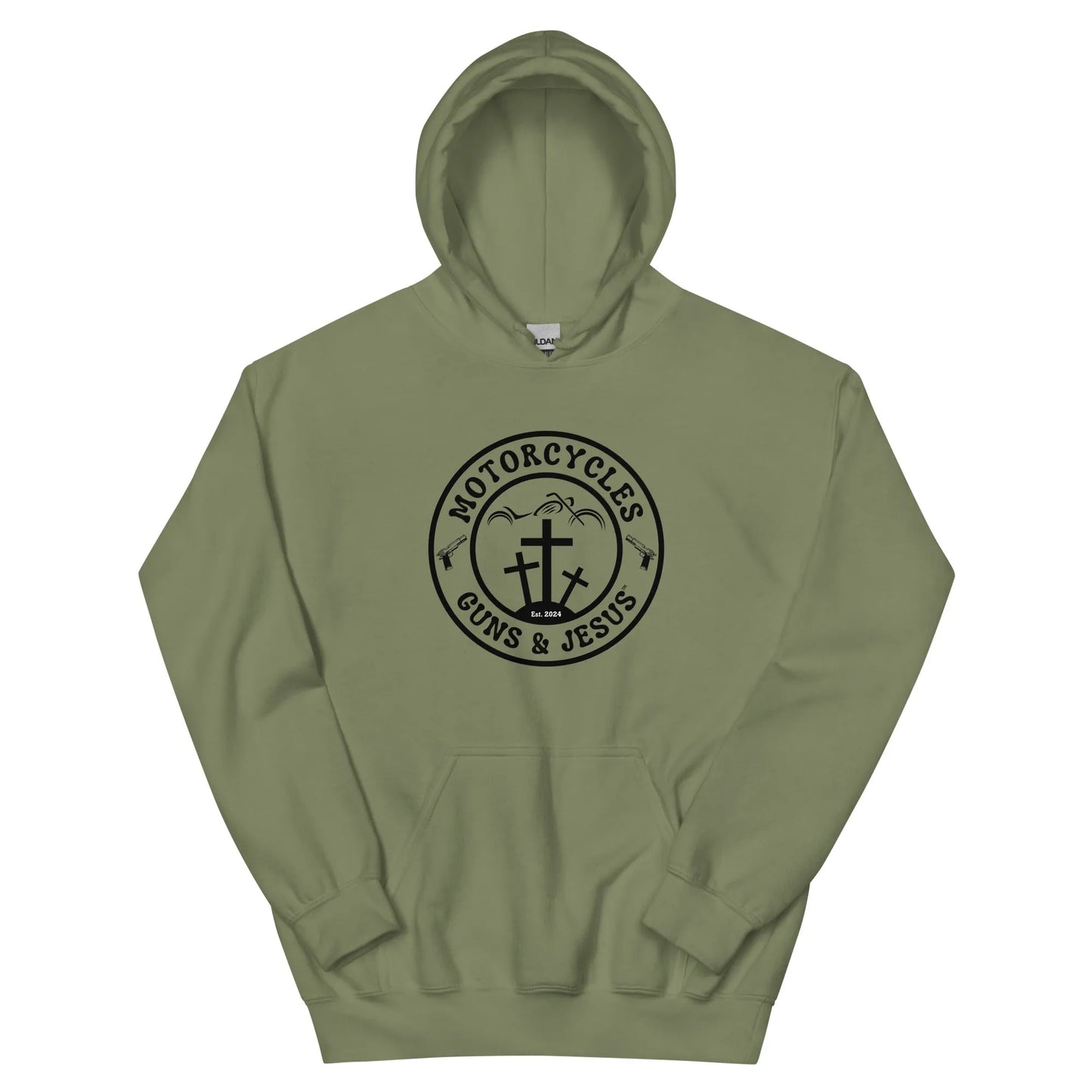 Motorcycles Guns & Jesus Hoodie - Unisex - ShopMGW Clothing