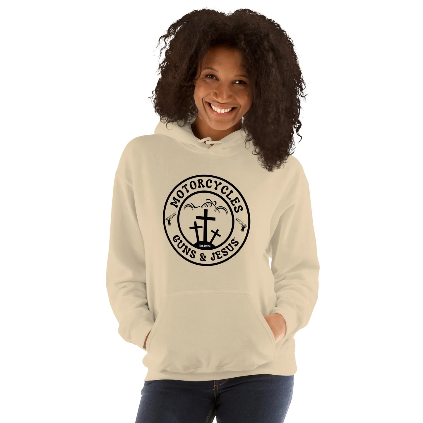 Motorcycles Guns & Jesus Hoodie - Unisex - ShopMGW Clothing