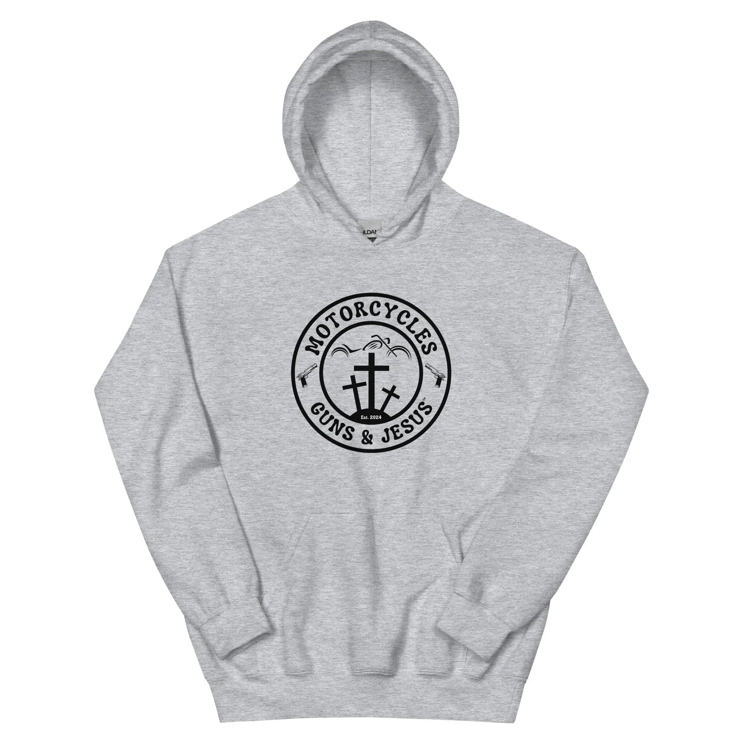 Motorcycles Guns & Jesus Hoodie - Unisex - ShopMGW Clothing