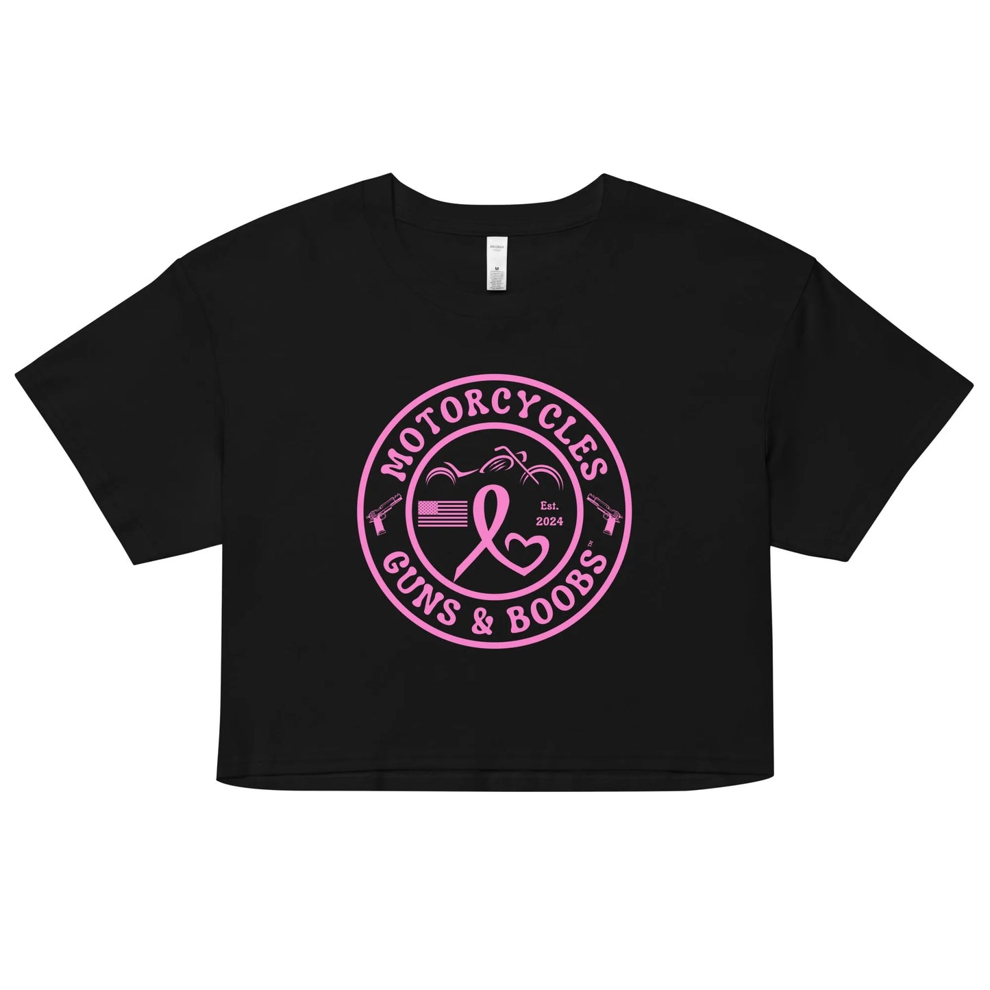 Motorcycles Guns & Boobs crop top - Women's - ShopMGW Clothing