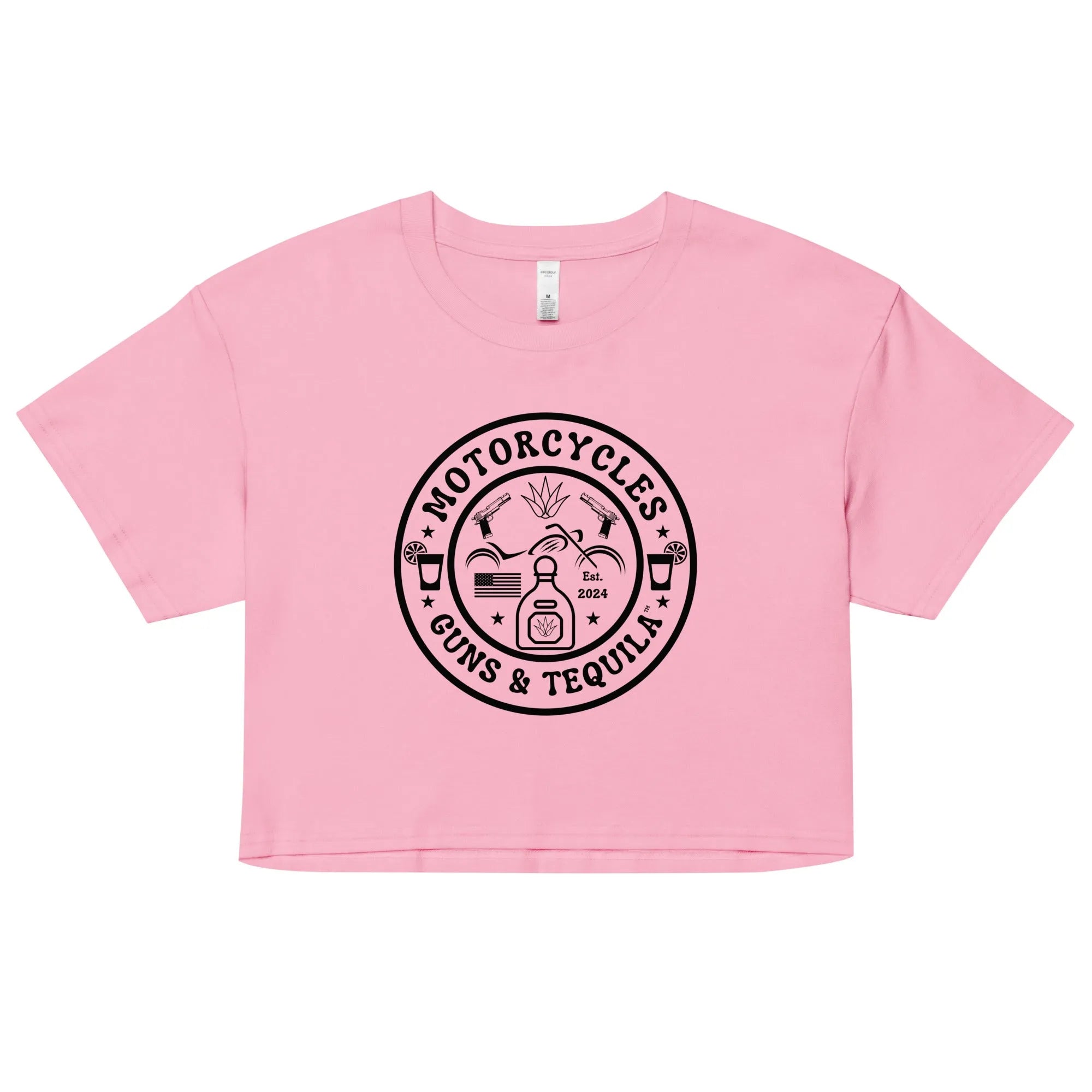 Motorcycles Guns & Tequila crop top - Women's -MGW Clothing