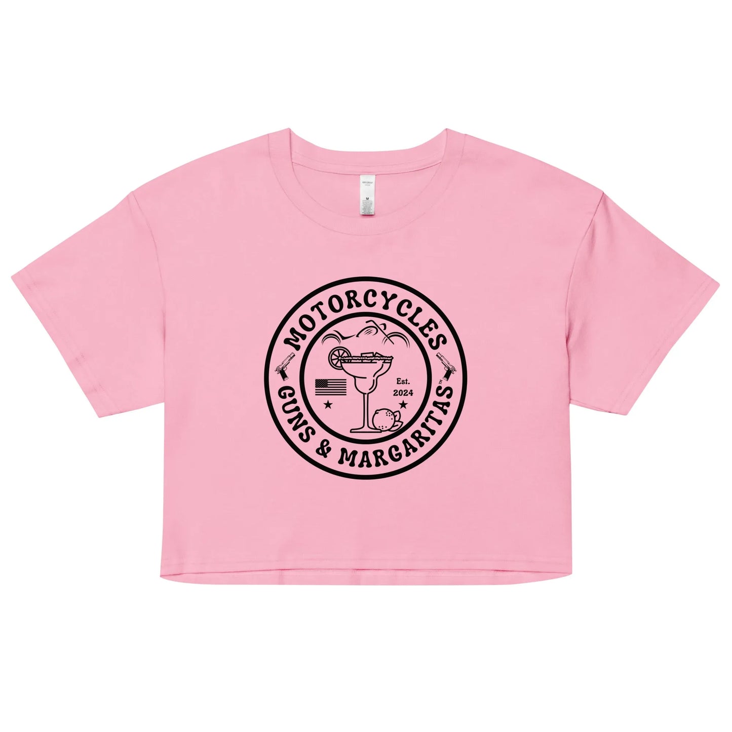 Motorcycles Guns & Margaritas crop top - Women's - ShopMGW Clothing