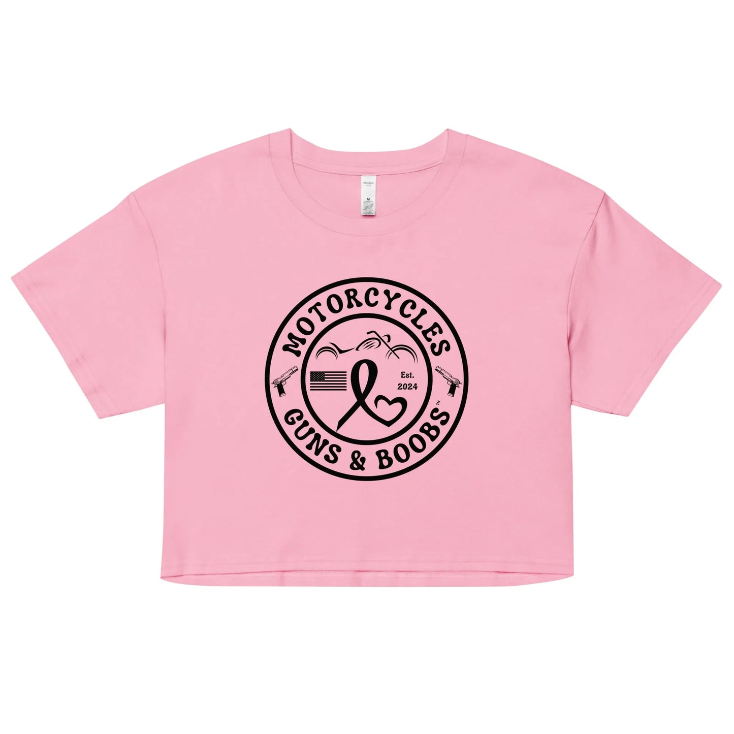 Motorcycles Guns & Boobs crop top - Women's - ShopMGW Clothing