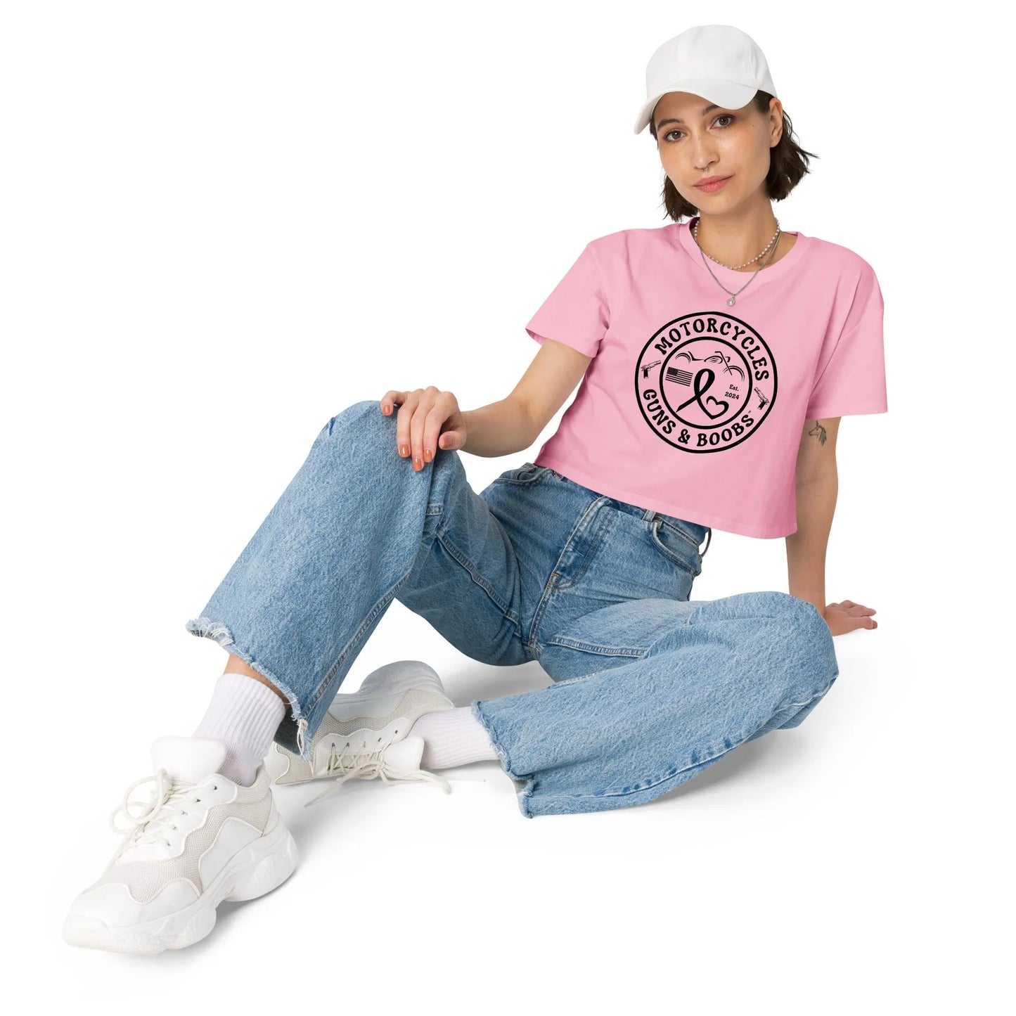 Motorcycles Guns & Boobs crop top - Women's - ShopMGW Clothing