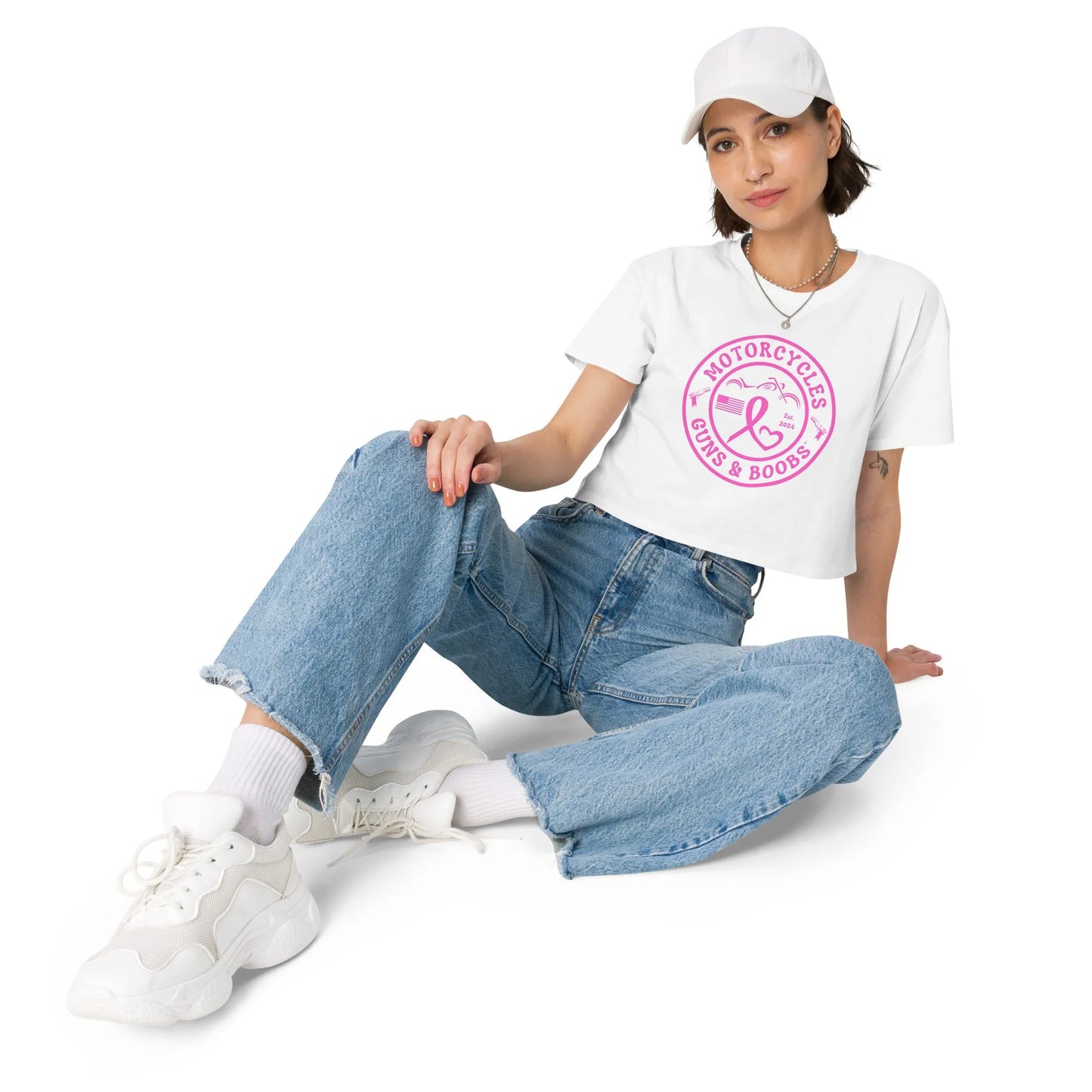 Motorcycles Guns & Boobs crop top - Women's - ShopMGW Clothing