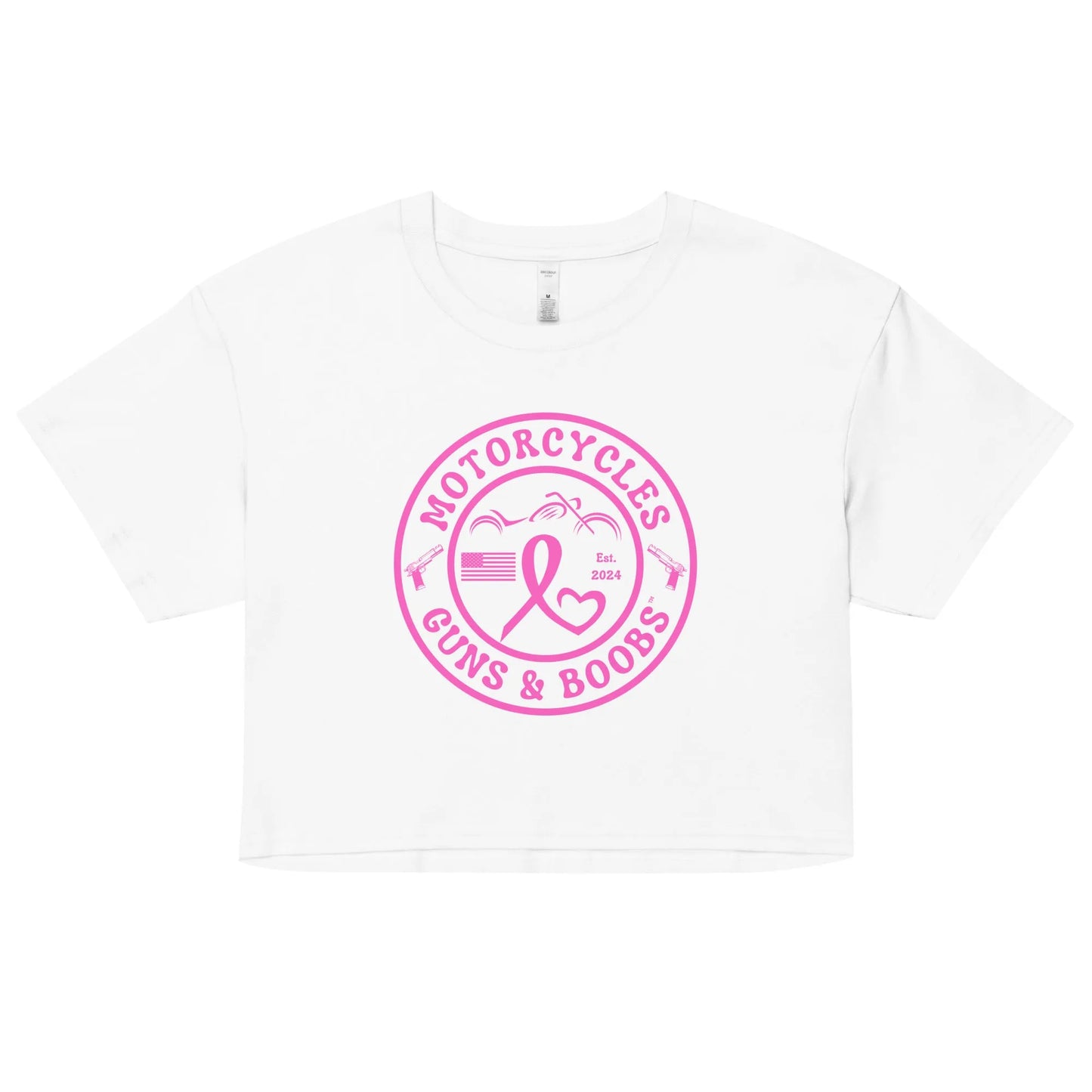 Motorcycles Guns & Boobs crop top - Women's - ShopMGW Clothing