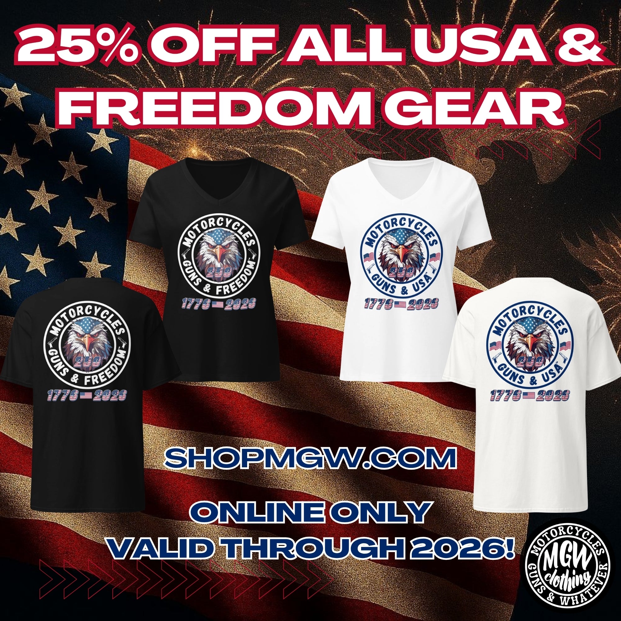 Celebrate America 250th with 25% off our entire USA and Freedom Collection. Code: America250
