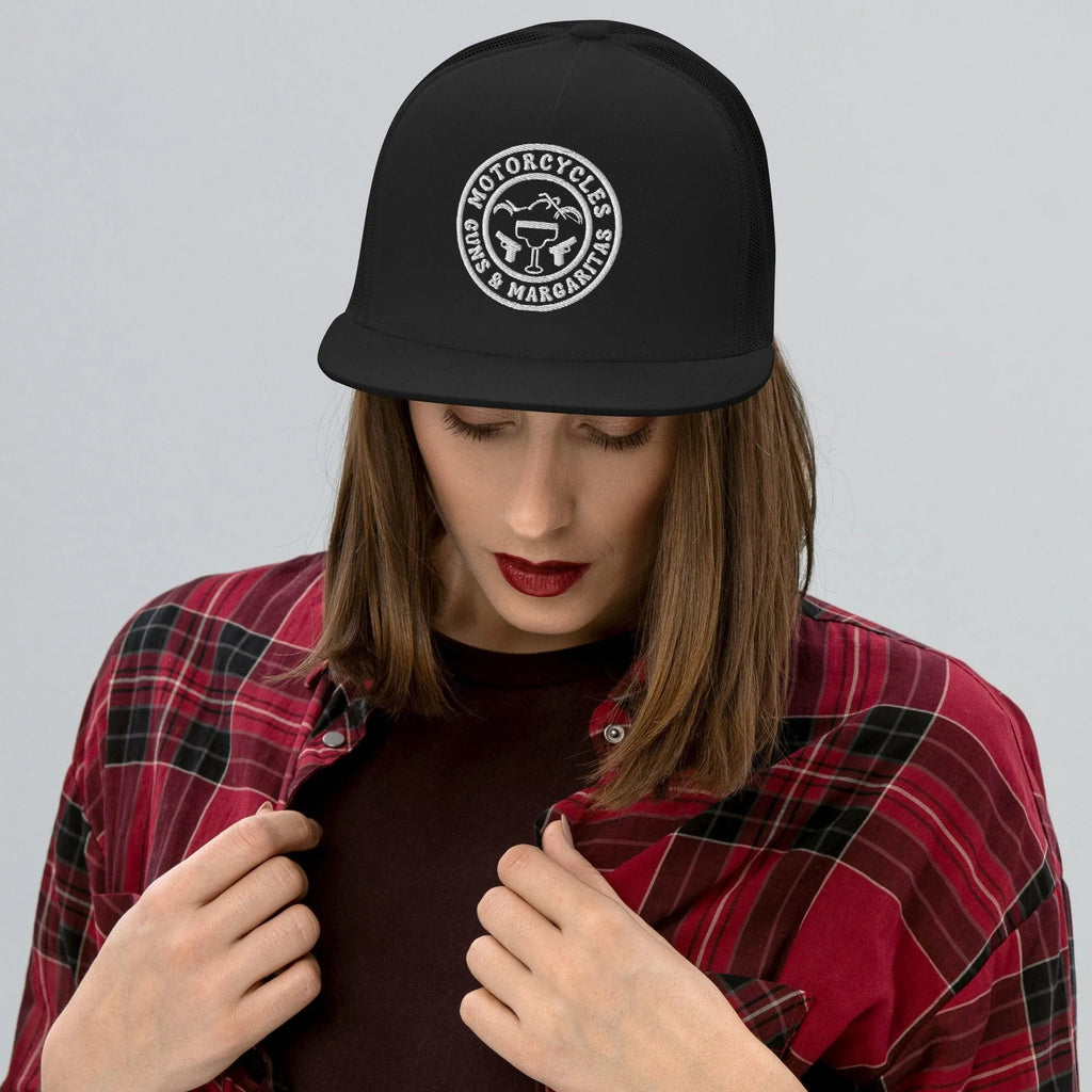 Motorcycles Guns & Margaritas Trucker Cap -MGW Clothing